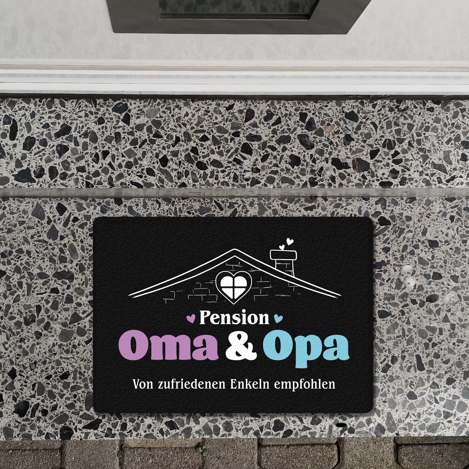 speecheese Fußmatte Pension Oma & Opa Fußmatte in 35x50 cm ohne Rand mit Sp günstig online kaufen