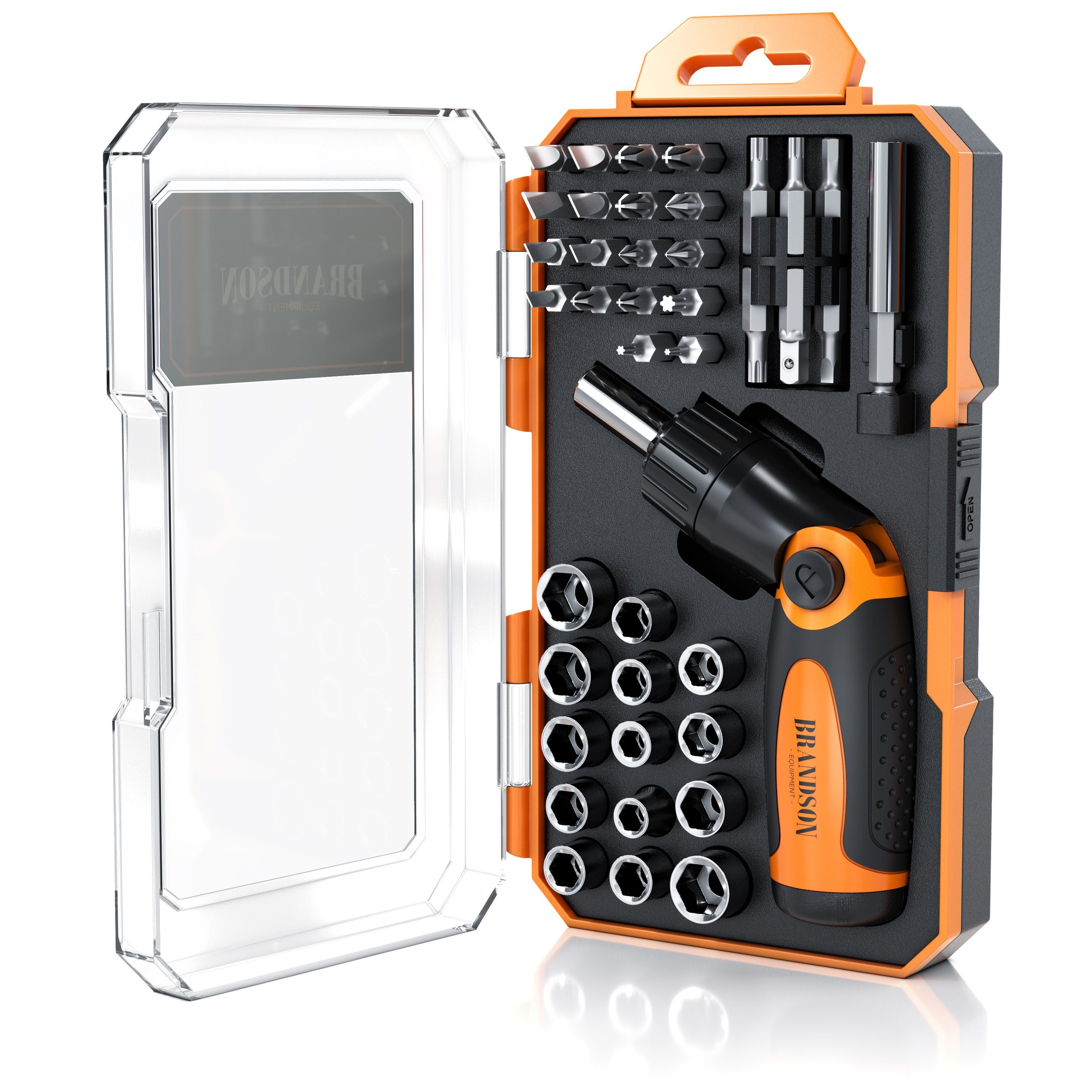 Brandson Bit- und Steckschlüsselset Schraubendreher + Nüsse, 29 Bits, 14 St günstig online kaufen