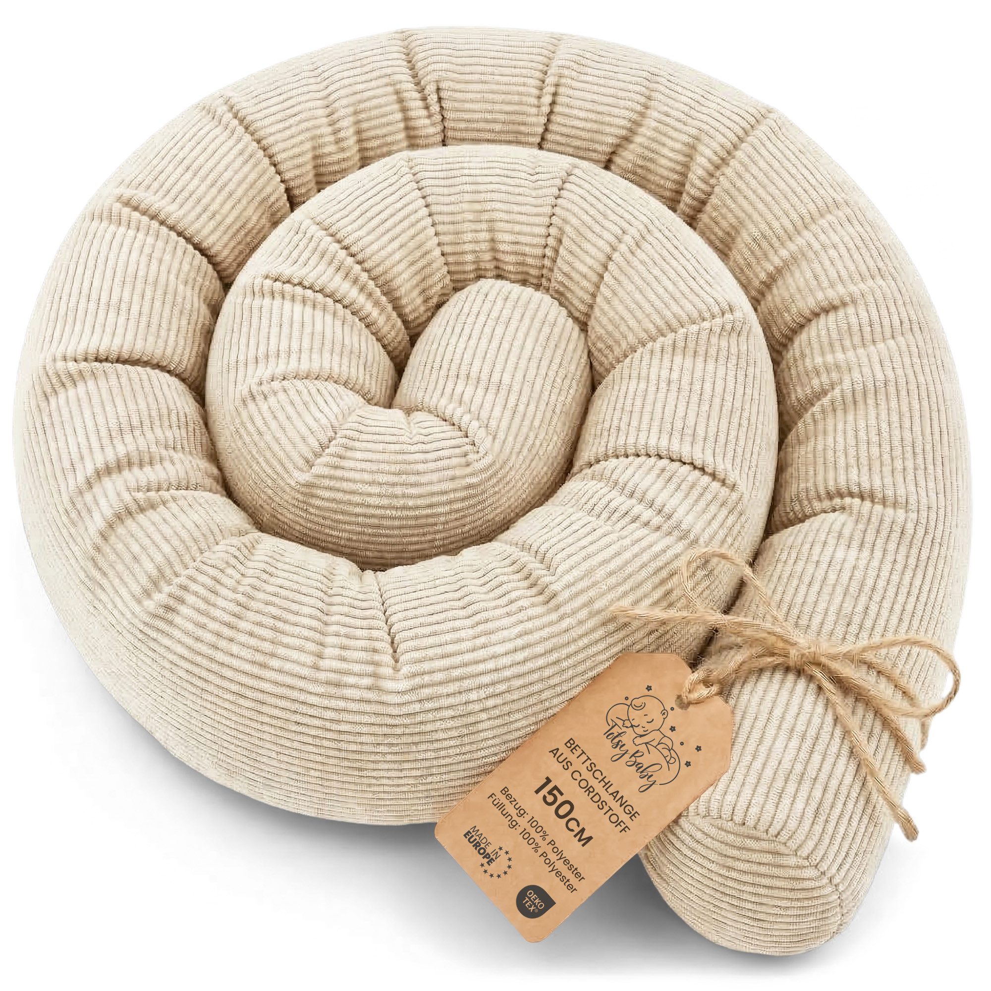Totsy Baby Seitenschläferkissen Bettschlange Body Pillow - Kopfkissen lang Bettrolle Schlafkissen