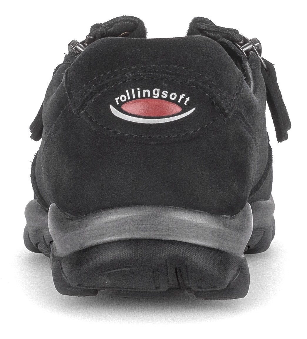 rollingsoft Keilsneaker, Freizeitschuh, Halbschuh, Schnürschuh mit Logo an der Ferse