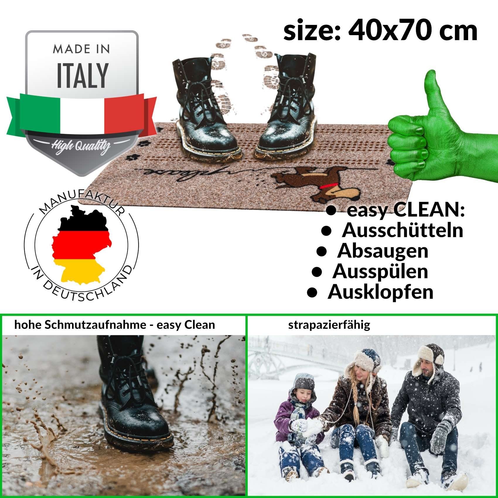 ANRO Fußmatte Rutschfeste Gummibasis Türmatte Schmurzfangmatte, Rechteck, H günstig online kaufen