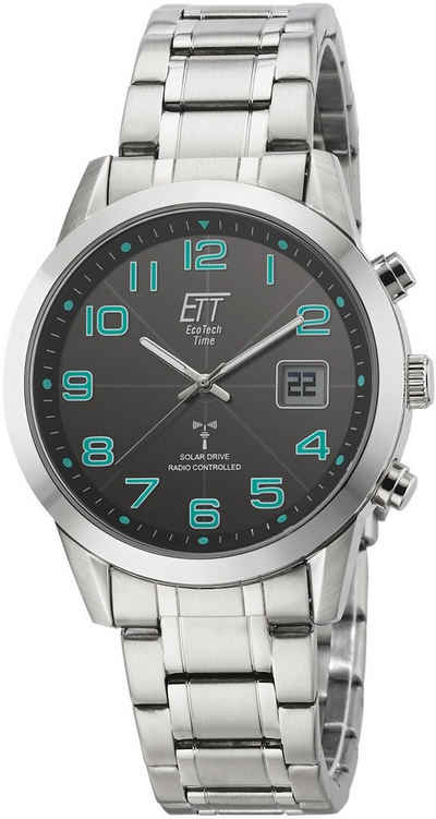 ETT Funkuhr Basic, EGS-11500-22M, Armbanduhr, Herrenuhr, Datum, Solar