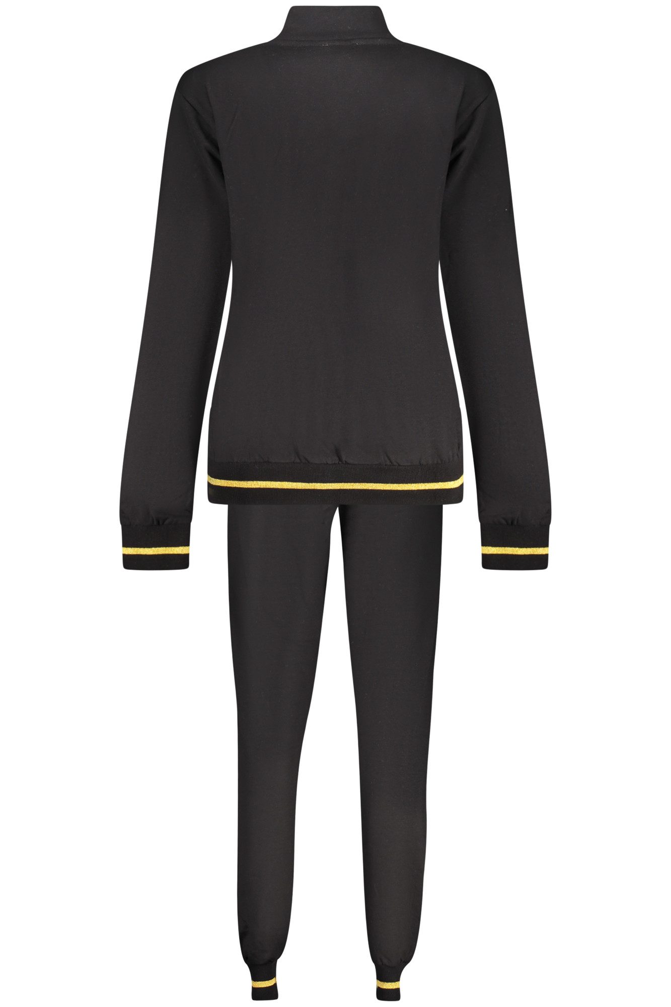 Laura Biagiotti 5-Pocket-Hose Stilvoller Damen-Trainingsanzug Schwarz mit Strass und Kontrastdetails