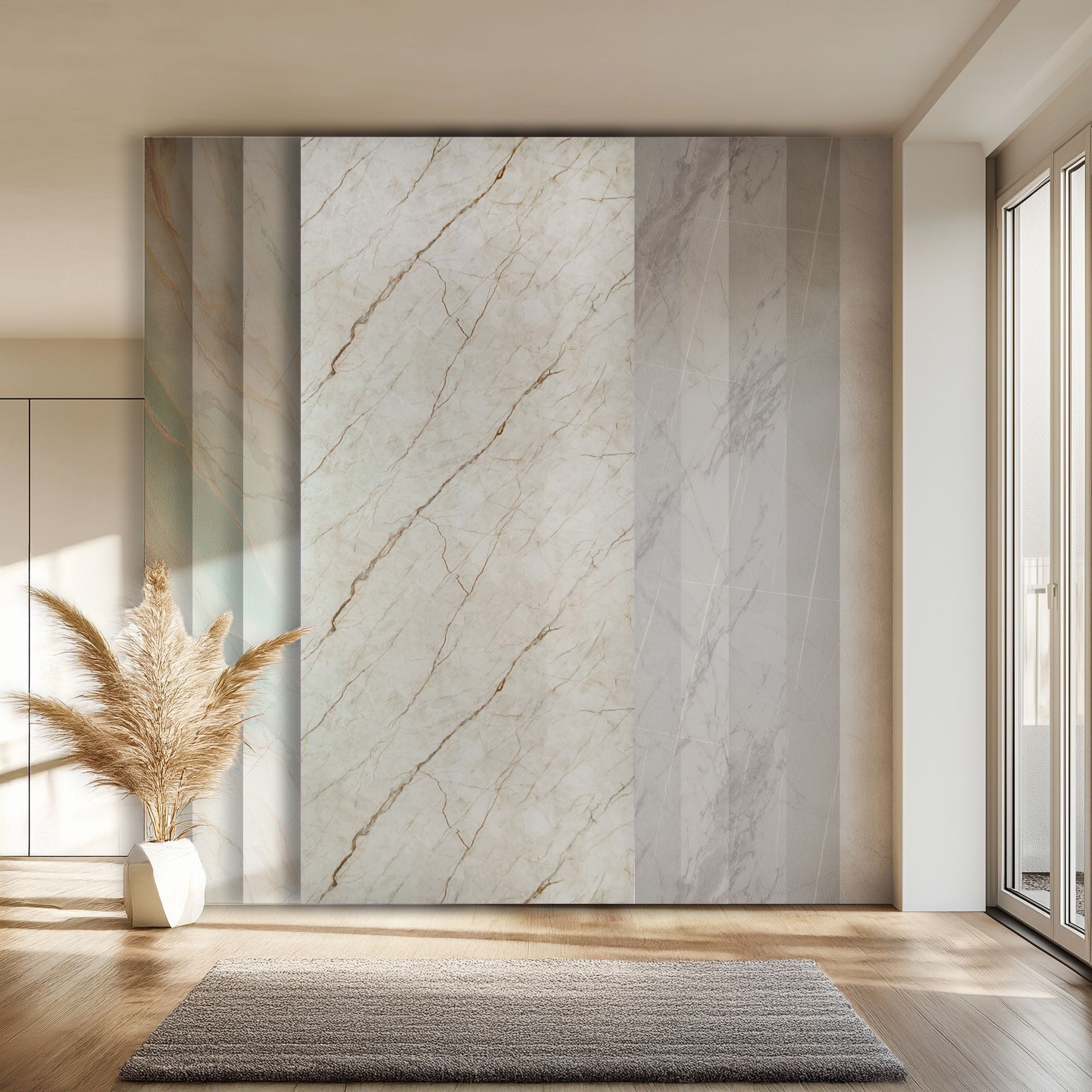 Hexim Wandpaneel, (Marmorplatten Optik 1 Stück 280x122 cm SPC Kunststoff Innen & Außenbereich Granit Steinoptik - Duschrückwand Küchenrückwand Spritzschutz Küchenverkleidung (3,42 m² 8088) A-Serie)