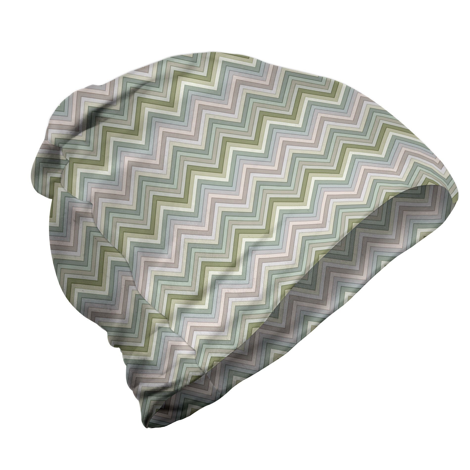 Abakuhaus Beanie Wandern im Freien Gedämpfte Farben Chevron wie Design