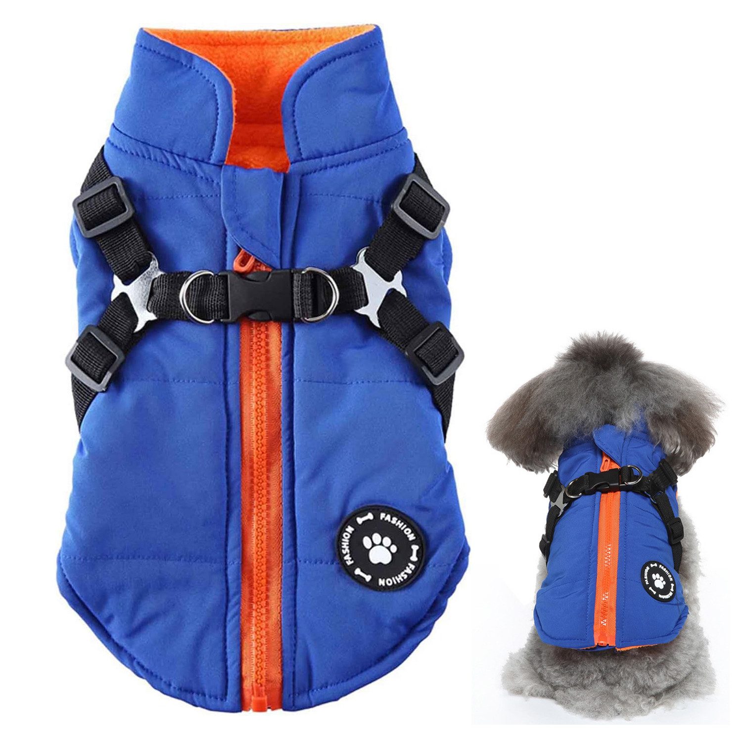 Hundepullover Hundemäntel mit Reißverschluss, Warme Hundejacke, Hunde Winterjacken