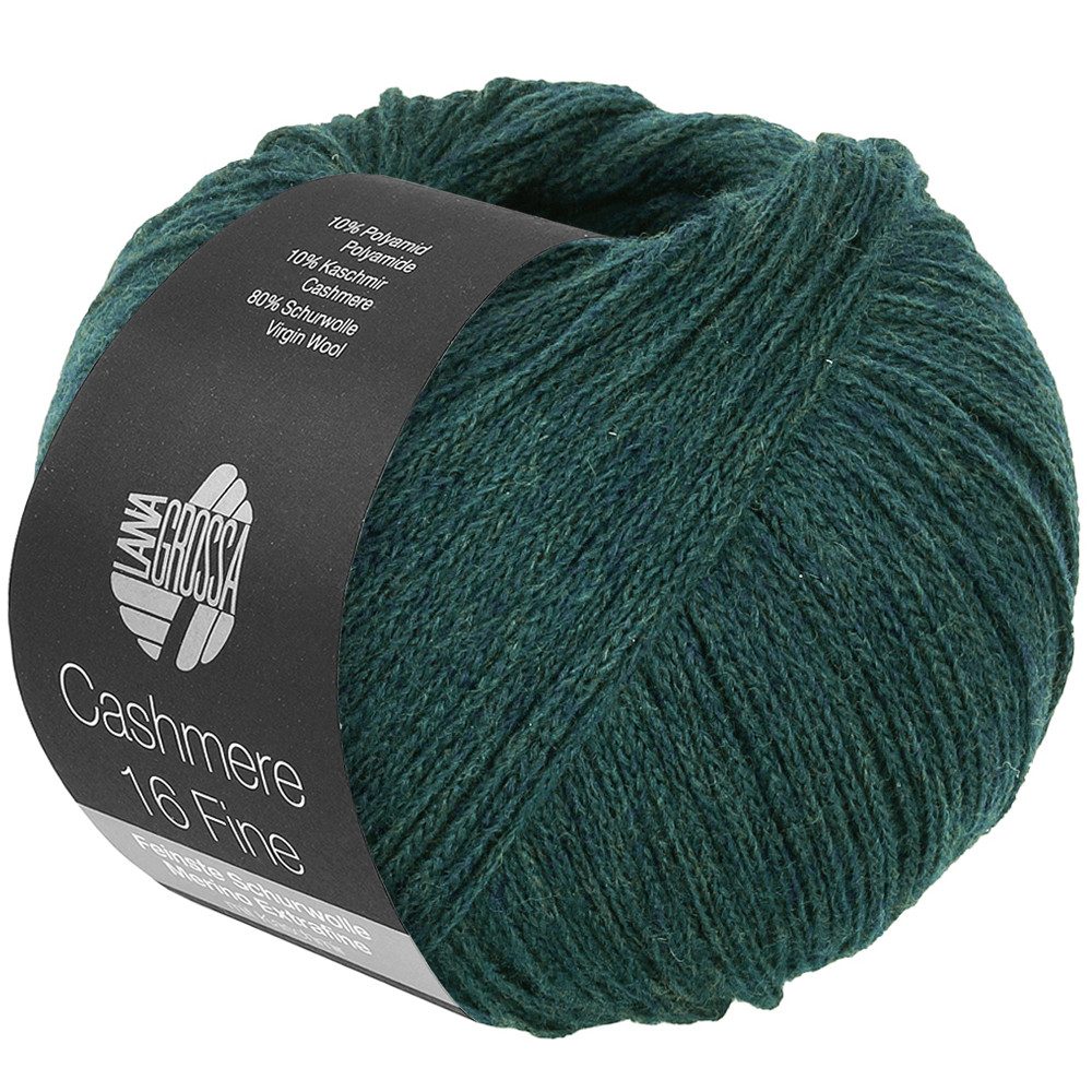LANA GROSSA CASHMERE 16 FINE Häkelwolle, 320 m (feinste Schurwolle Merino Extrafine mit Kaschmir-Anteil), 50 g