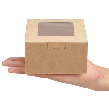 Belle Vous Geschenkbox Braun Kraft Geschenkboxen - 50 Stück, Brown Kraft Gift Boxes - 50 pcs