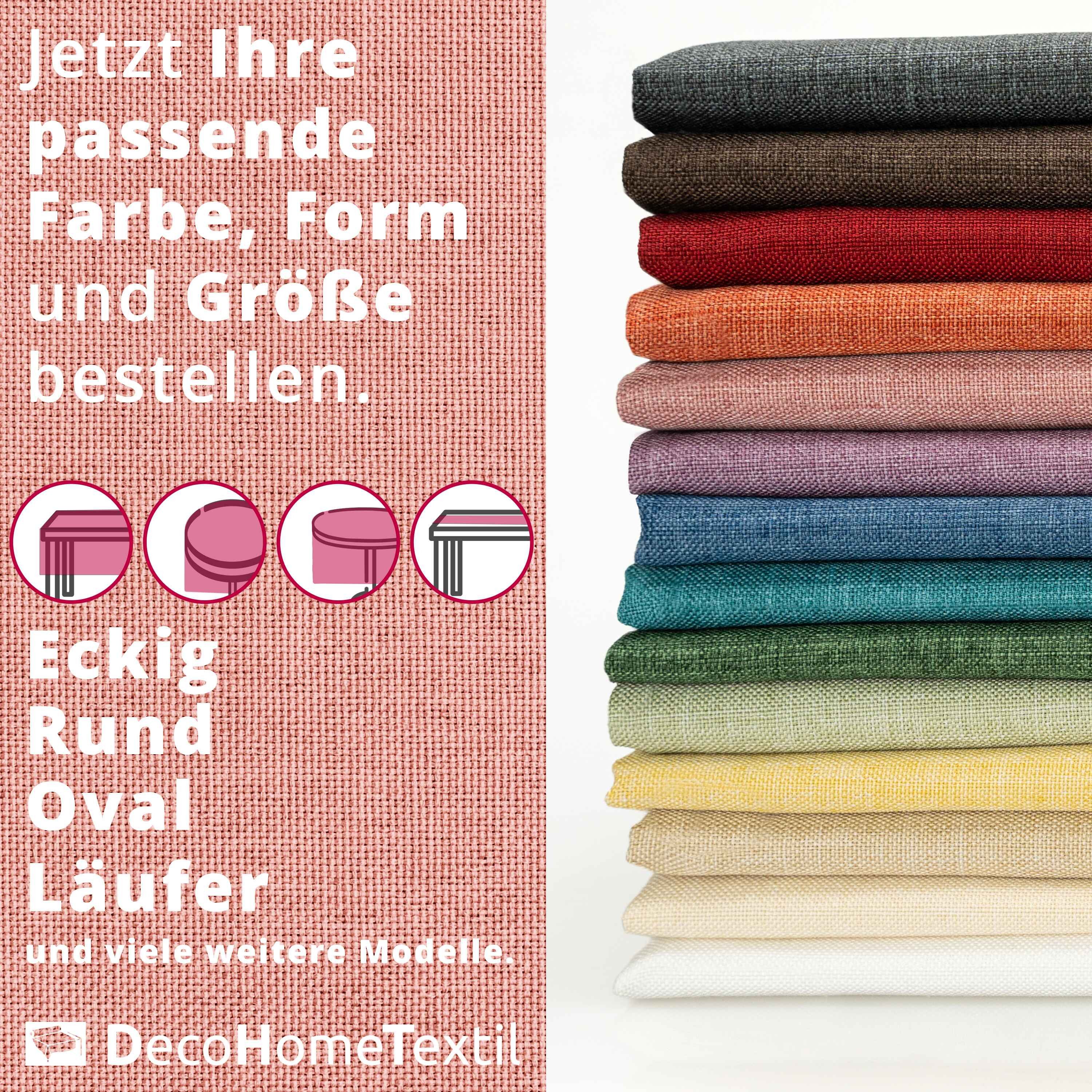 DecoHomeTextil Heimtextilmanufaktur Tischdecke Leinen Optik Tischdecke Tischtuch Abwaschbar Wasserabweisend