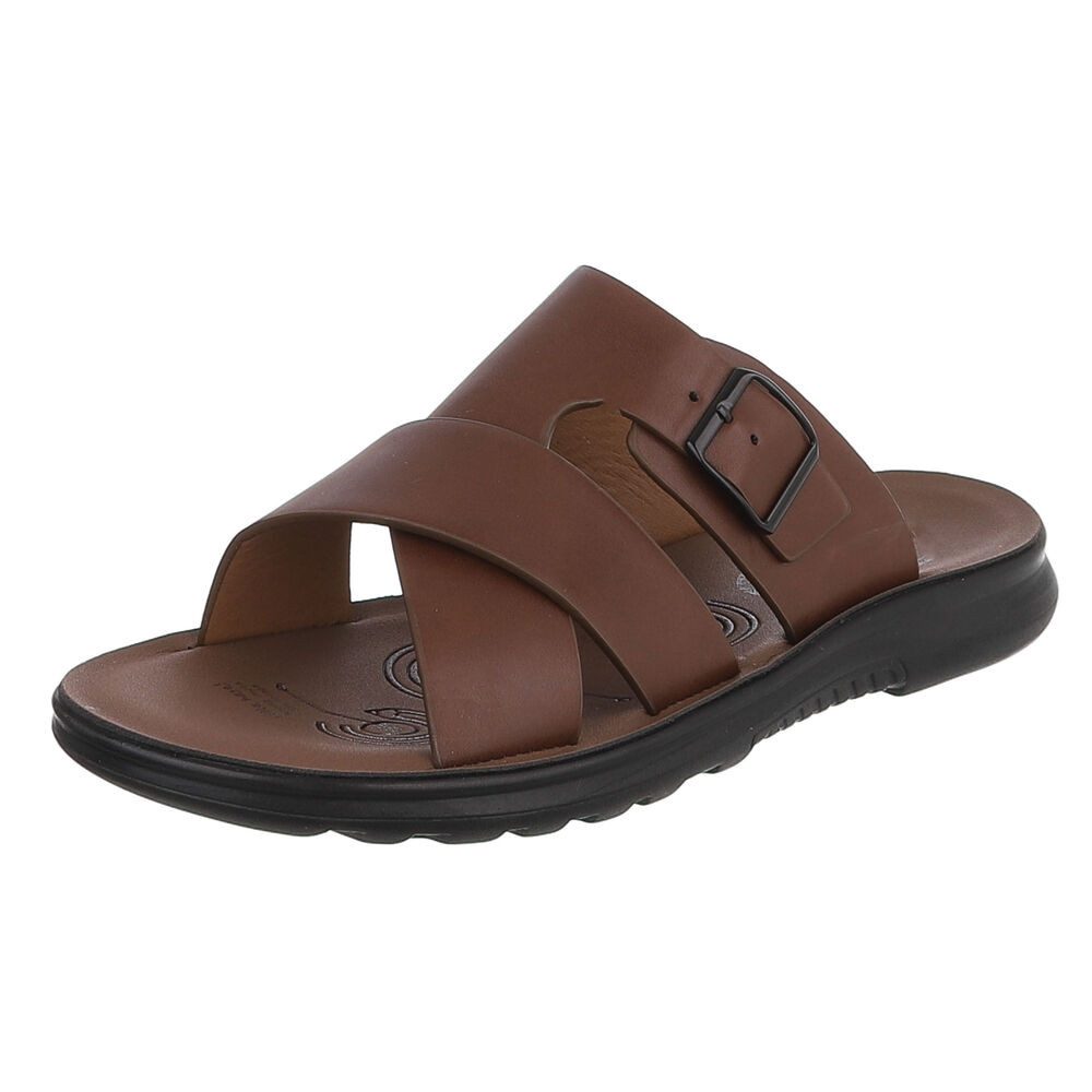 Coolwalk Herren Sandale mit Fersenriemen und Profilsohle Sandale (91918039) Flach Sandalen in Braun