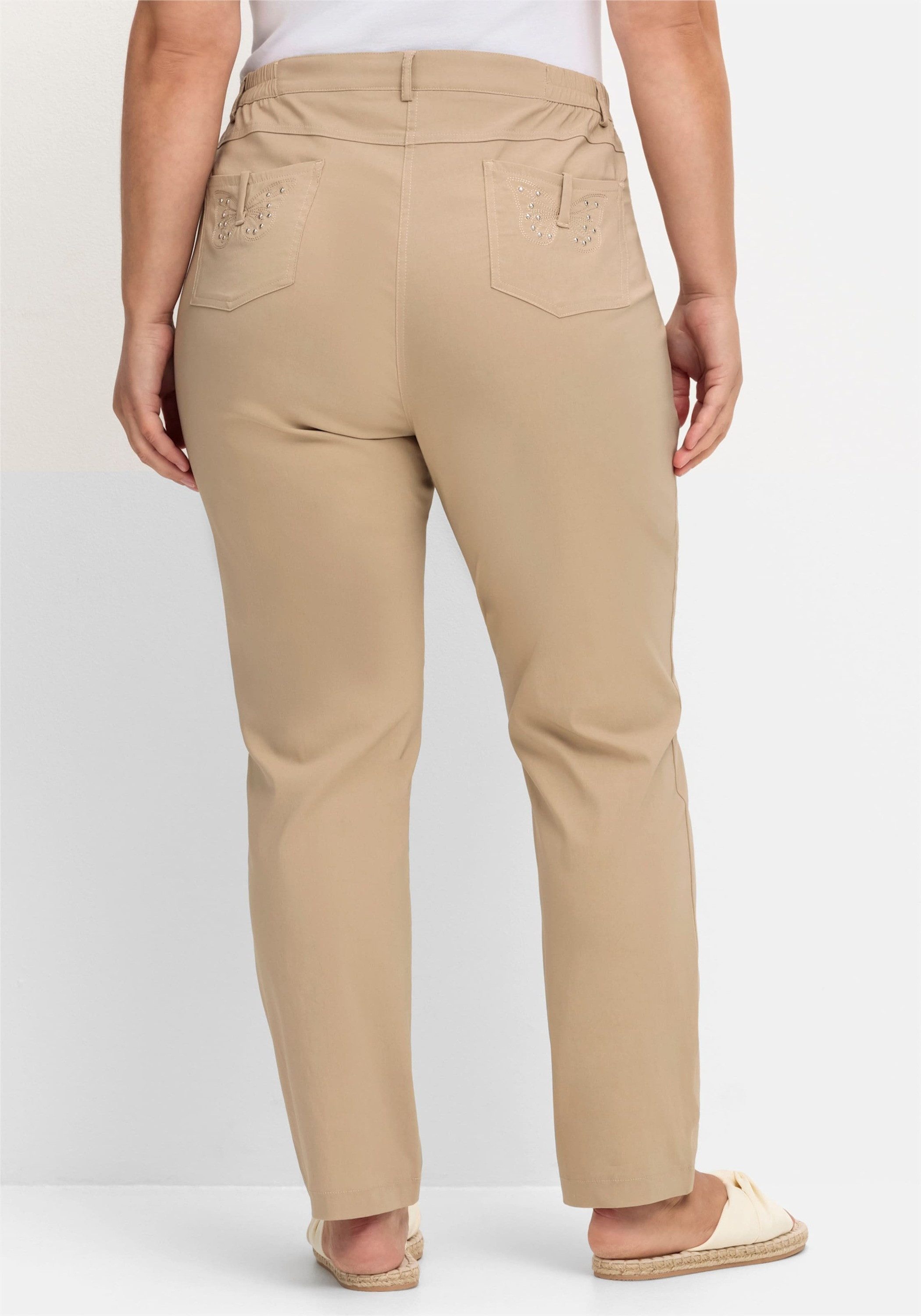 Sieh an! Jerseyhose Hose normal mit seitlichem Dehnbund