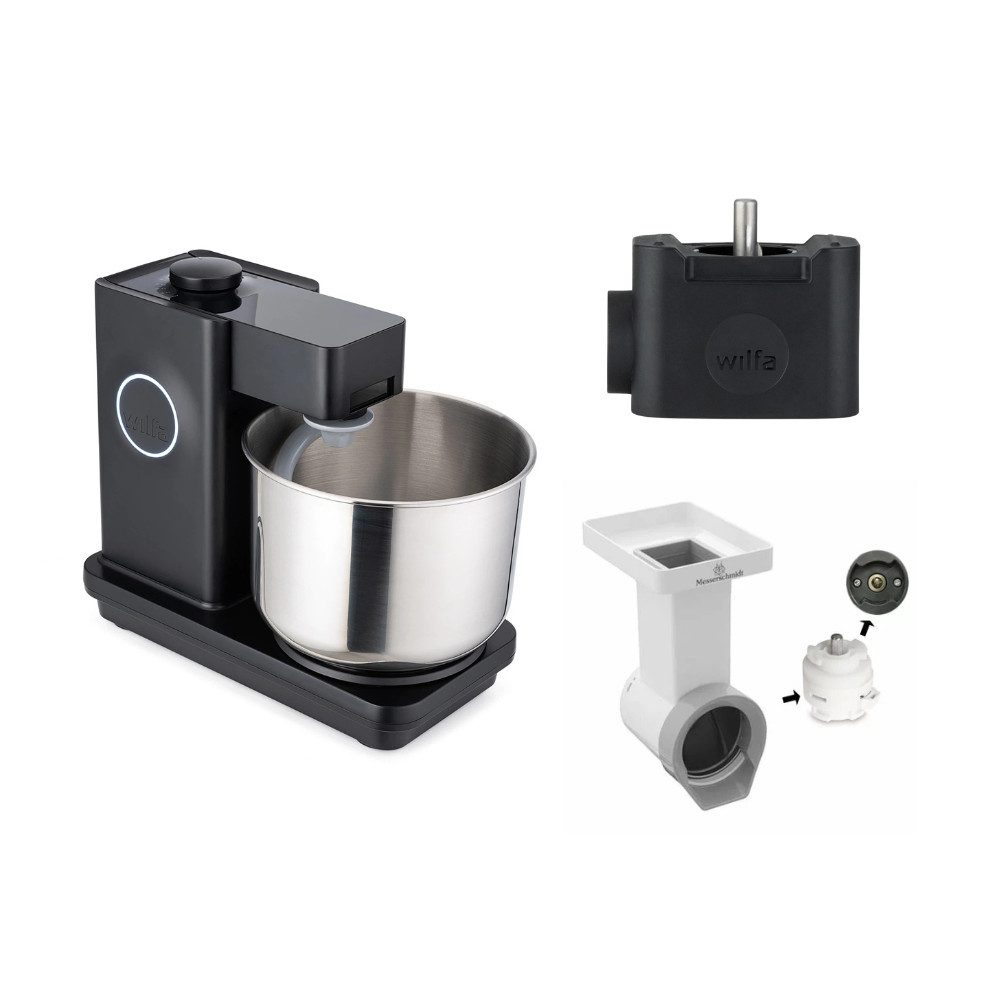 wilfa Küchenmaschine Probaker KM1B-70 schwarz+Tool Adapter+Messerschmidt Gemüseschneider