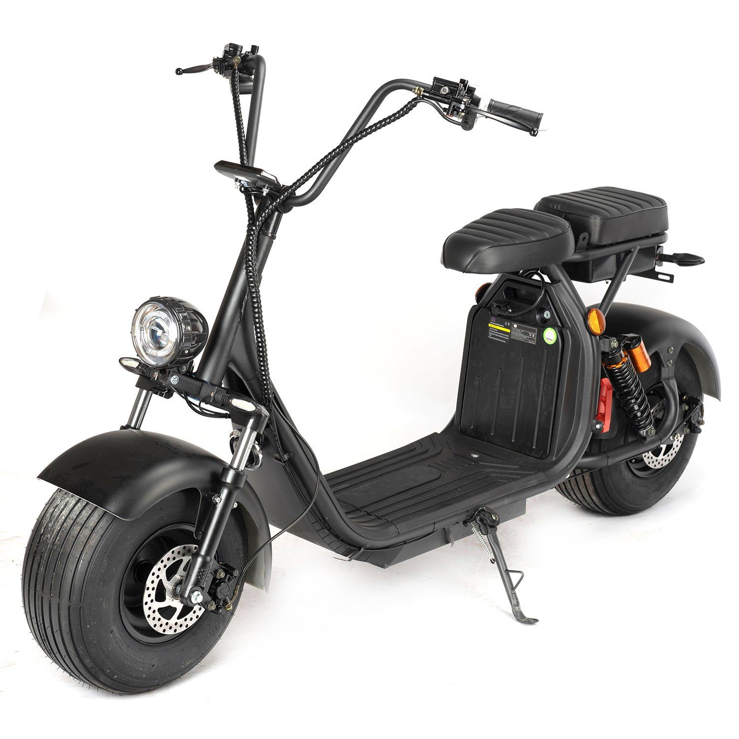 ENEWAY E-Scooter Coco II schwarz, 45,00 km/h, (Set, COCO II 2000W 45 km/h 20AH Lithium), mit Straßenzulassung | Elektroscooter