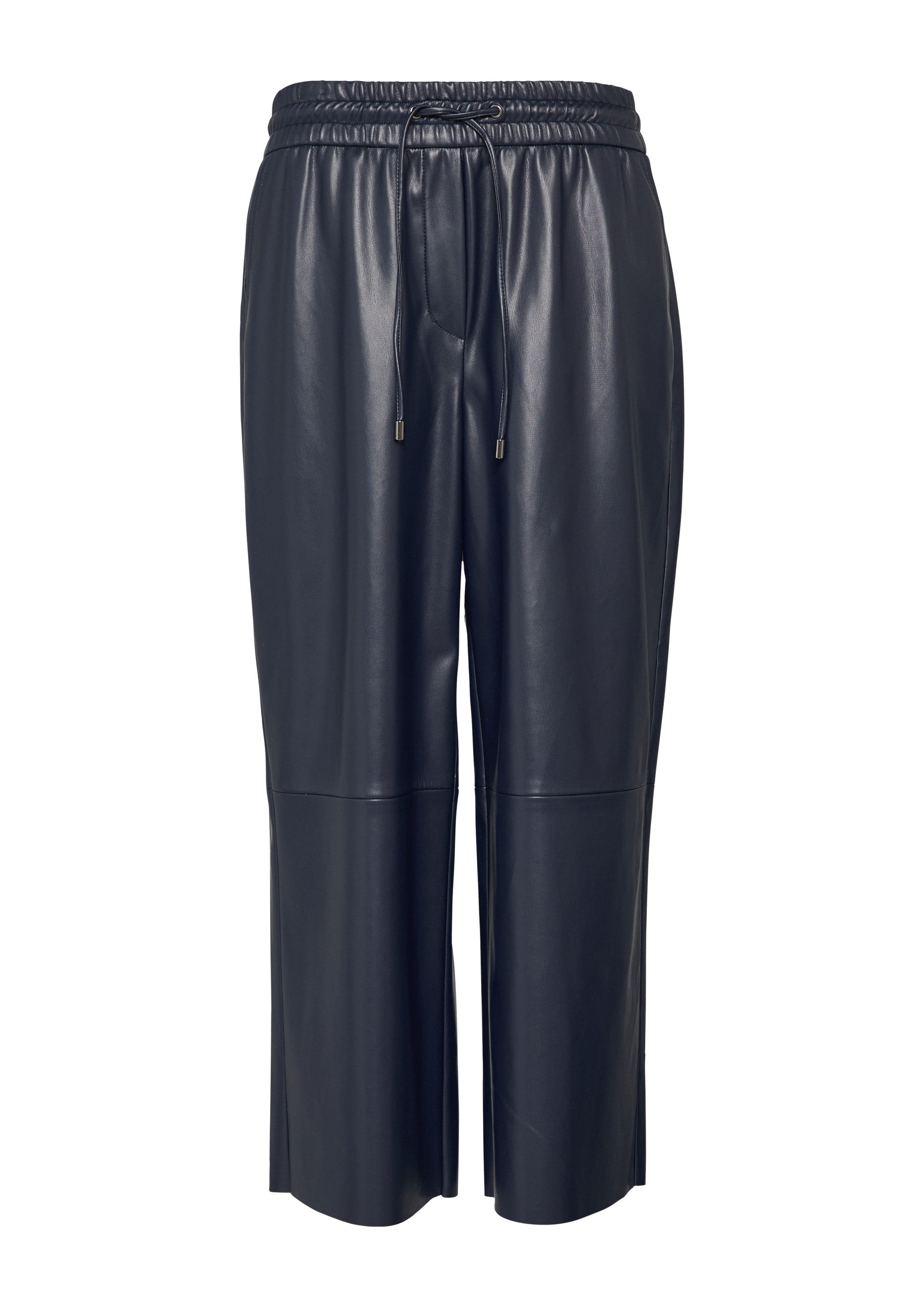 comma Culotte Hose Culotte in Leder-Optik mit Elastikbund günstig online kaufen