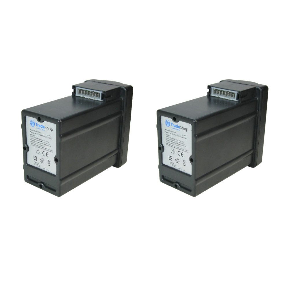 Trade-Shop 2x Akku passend für Wolf Power Pack 1, 4939090, 4937065 Garten 37, 40 Akku Li-Ion 6000 mAh (109,5 V)