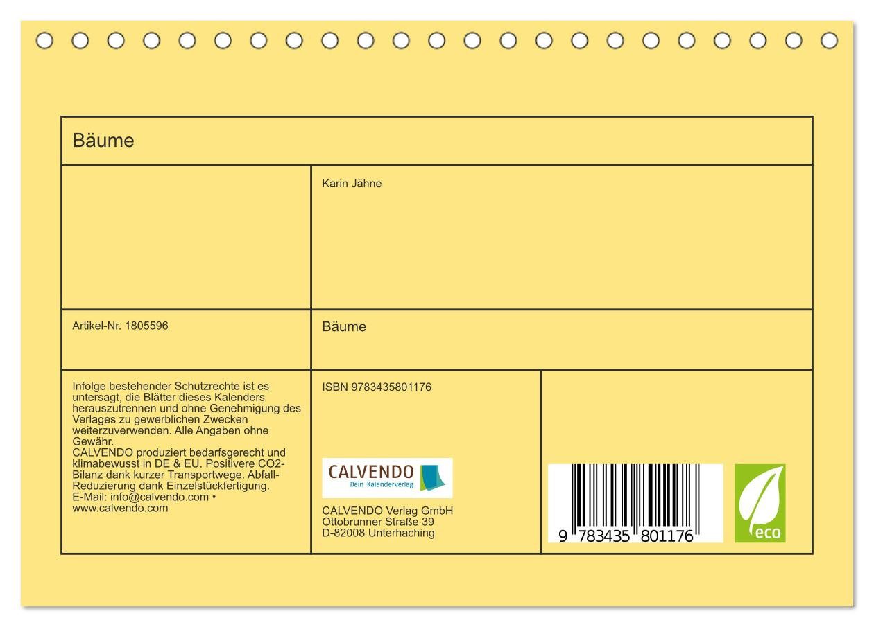 Thumbnail - CALVENDO Wandkalender Bäume (Tischkalender 2025 DIN A5 quer), CALVENDO Monatskalender