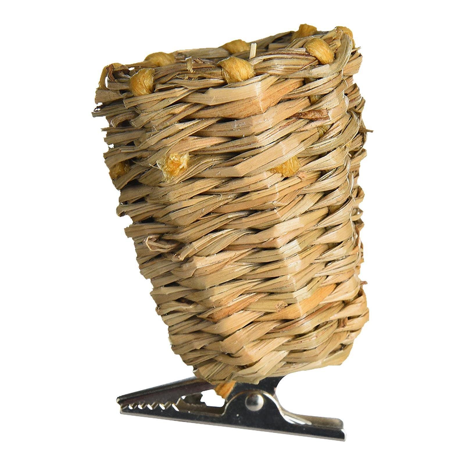 Depot Dekovase Vase auf Clip Weide (Packung, 1 Stück Vase auf Clip), aus Papier, Seegras, Ø 4 Zentimeter, H 5 Zentimeter