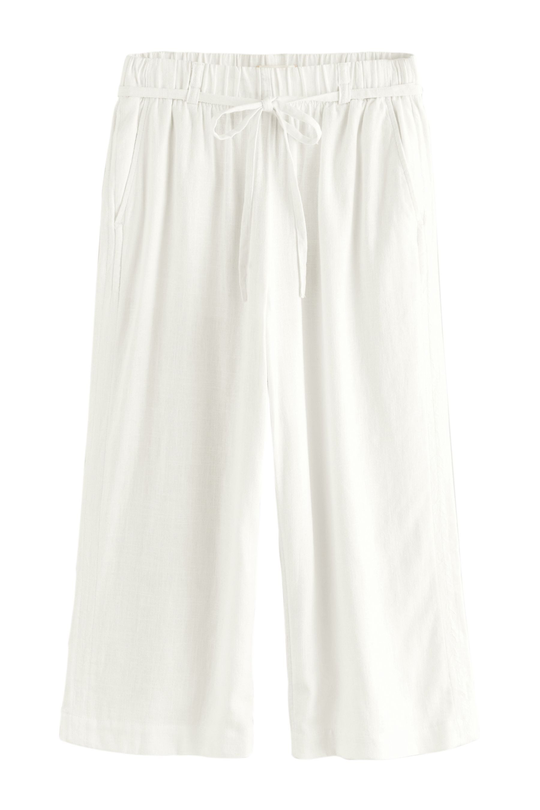 Next Culotte Culotte aus Leinengemisch mit Bindegürtel (1-tlg)