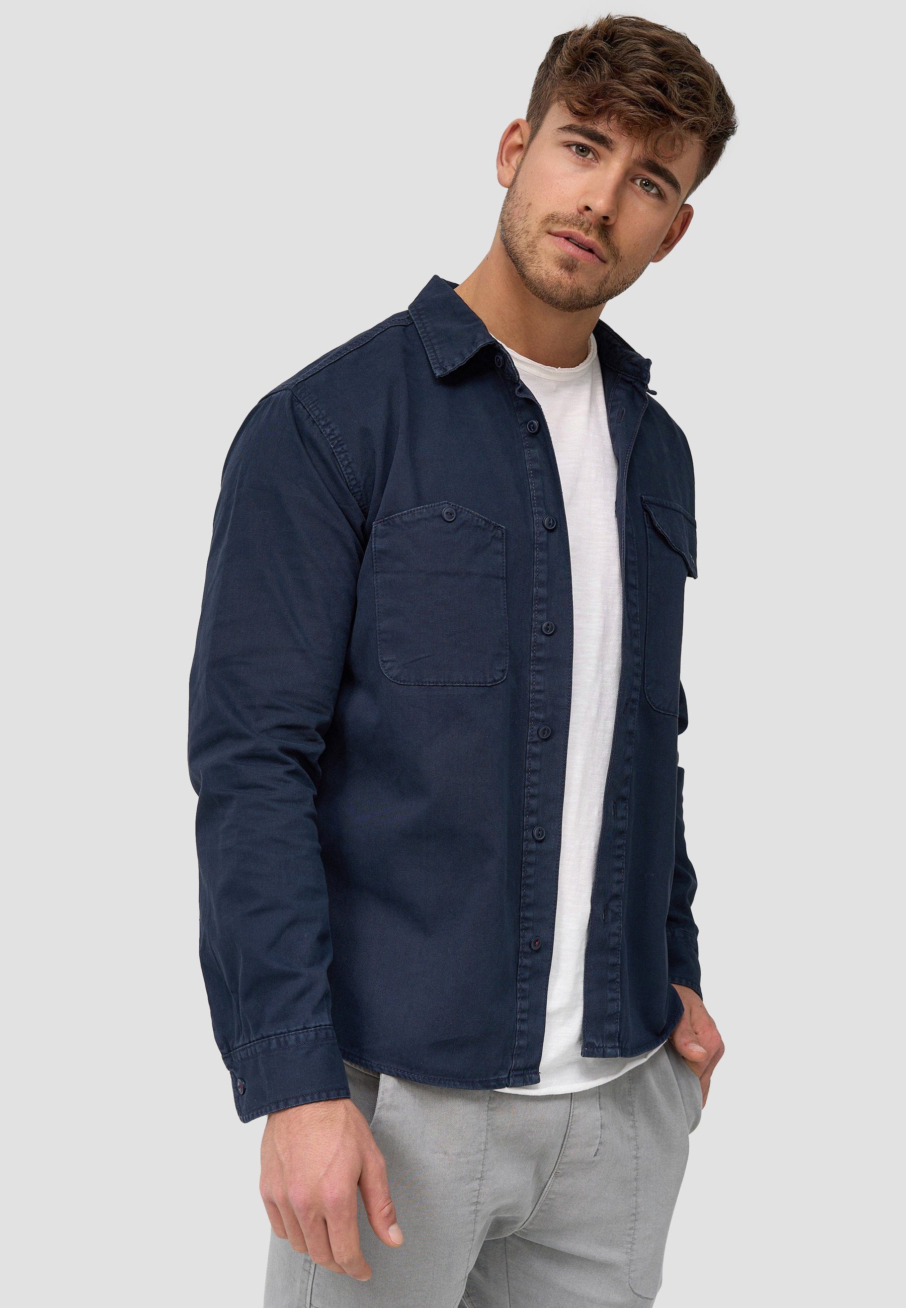 Indicode Langarmhemd Herren Giuseppe Herrenhemd Langarm