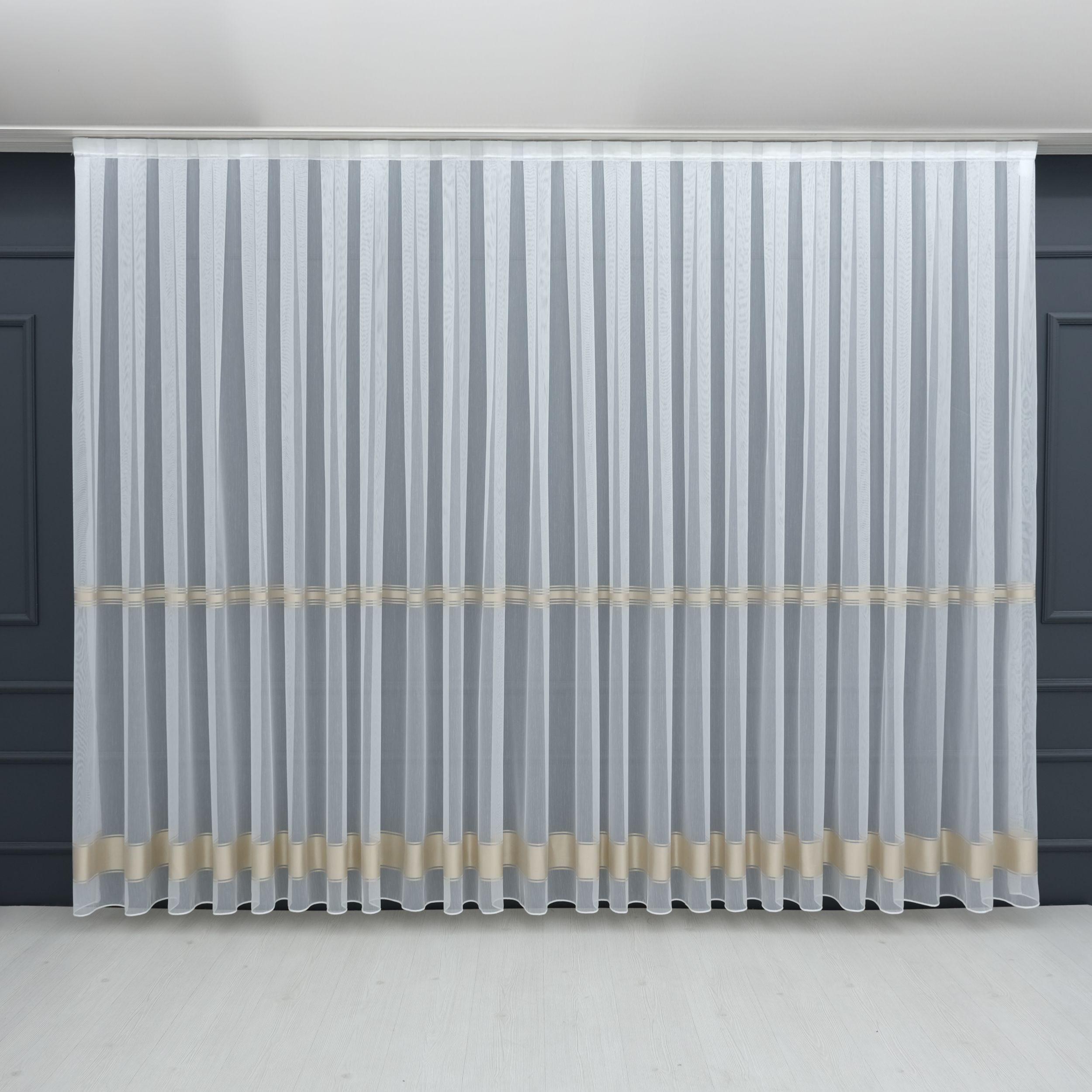 Gardinen by Justyna Gardine Hochwertig Falten Tüll mit Farbe, Kräuselband, günstig online kaufen