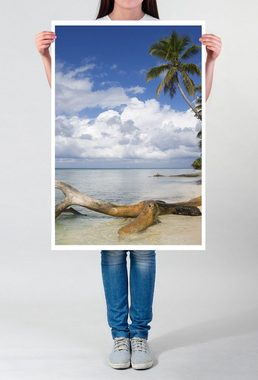 Sinus Art Poster Landschaftsfotografie 60x90cm Poster Treibholz am Traumstrand