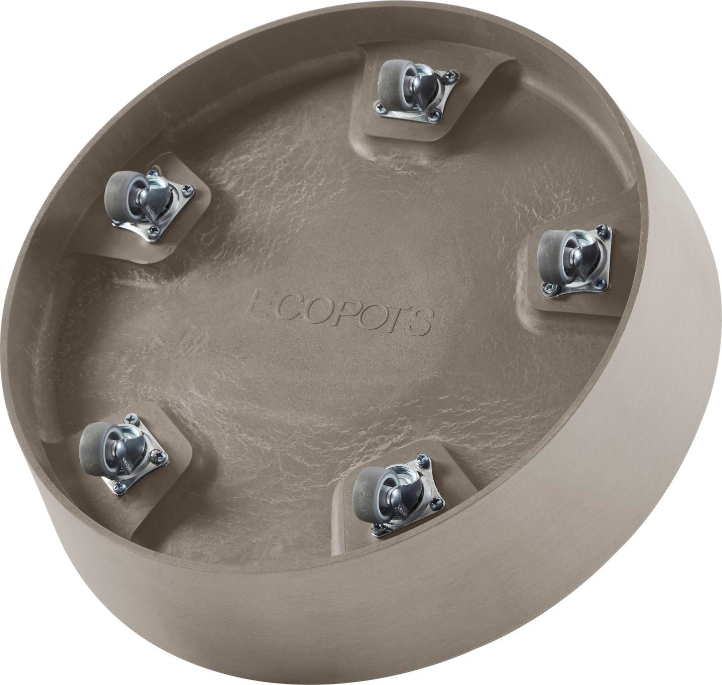 ECOPOTS Blumentopfuntersetzer SAUCER WHEELS Taupe, BxTxH: günstig online kaufen