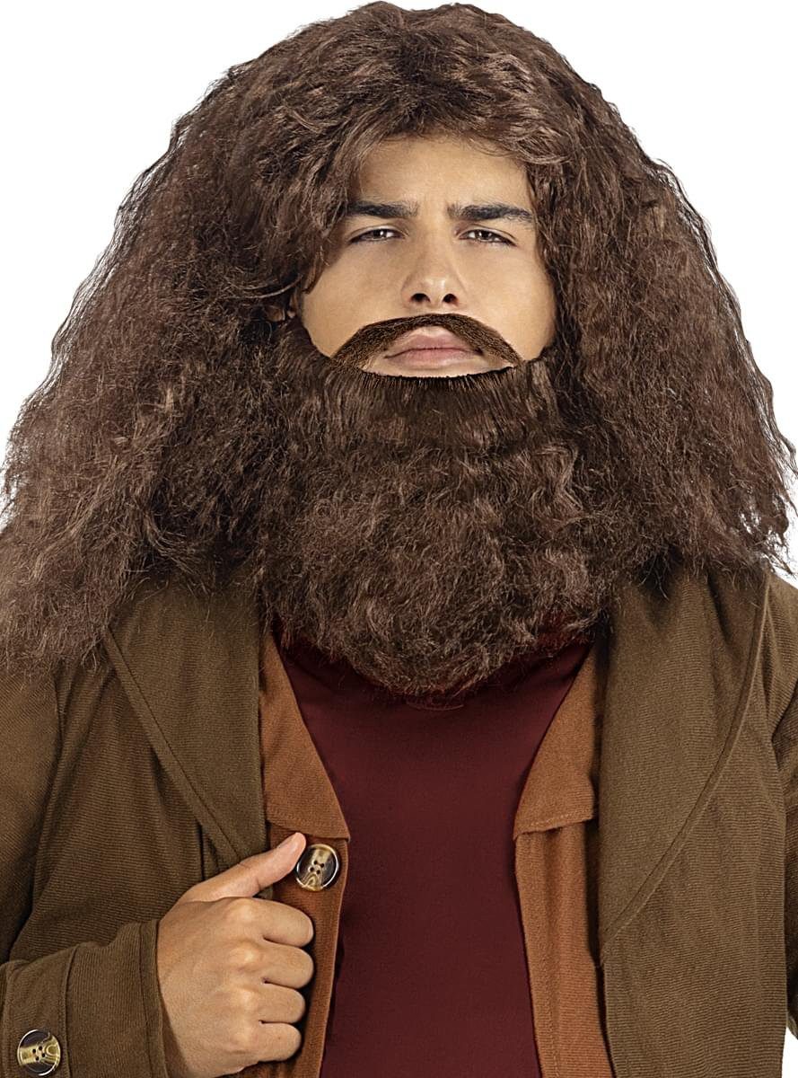 Kostüm-Perücke Harry Potter – Hagrid Perücke mit Bart