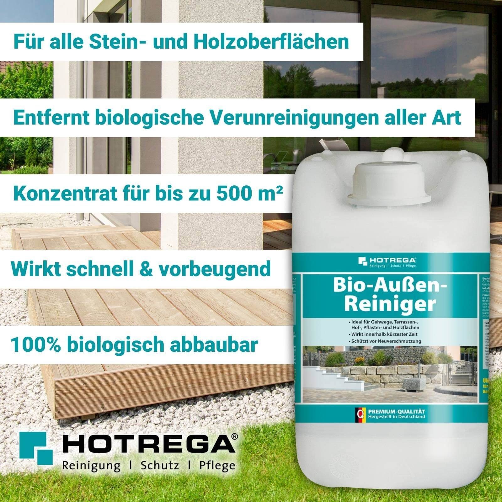 HOTREGA® Bio Außen Reiniger Set Universalreiniger 3-teilig