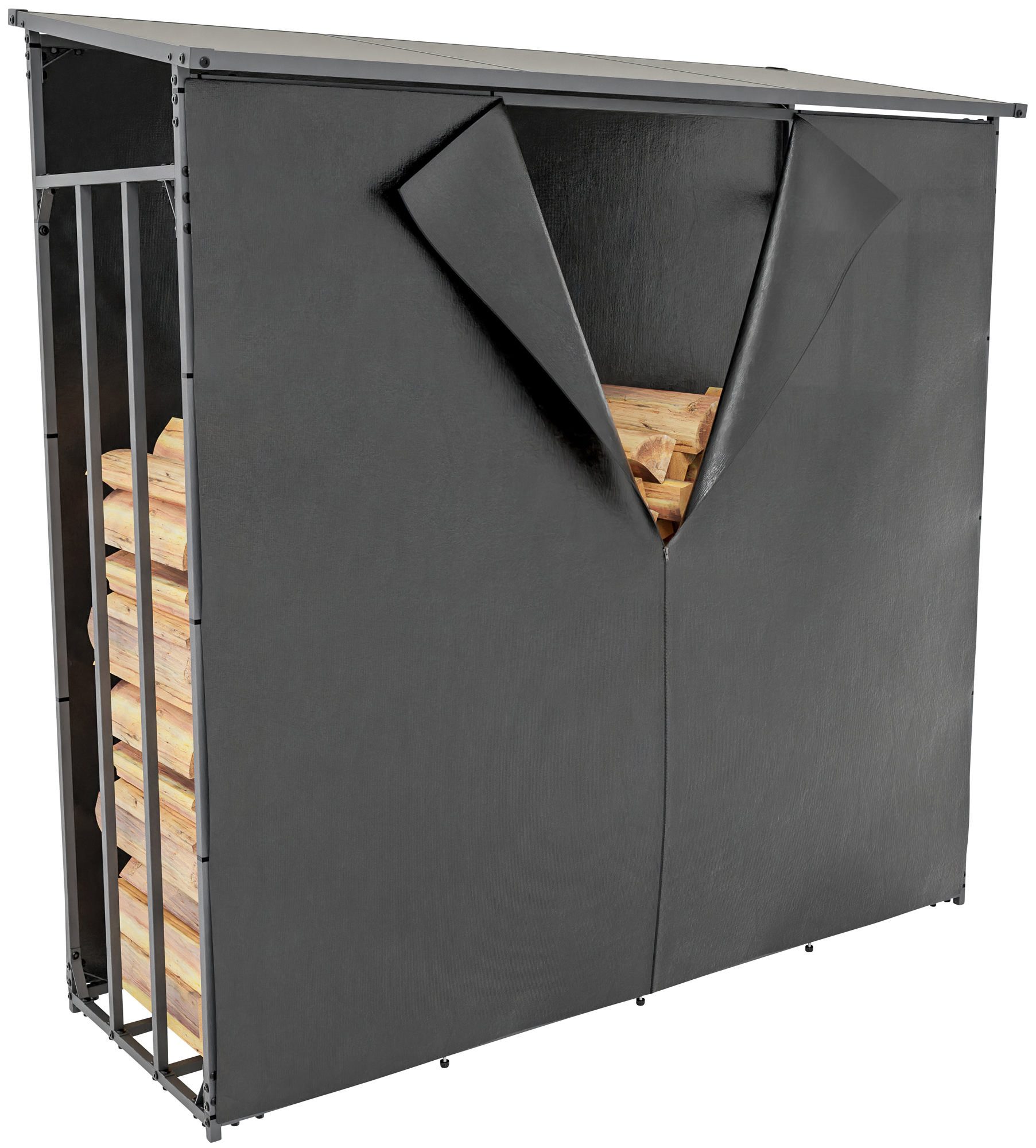 TPFLiving Kaminholzregal Sorin, BxTxH:185x70x185 cm, (Abschrägtes günstig online kaufen