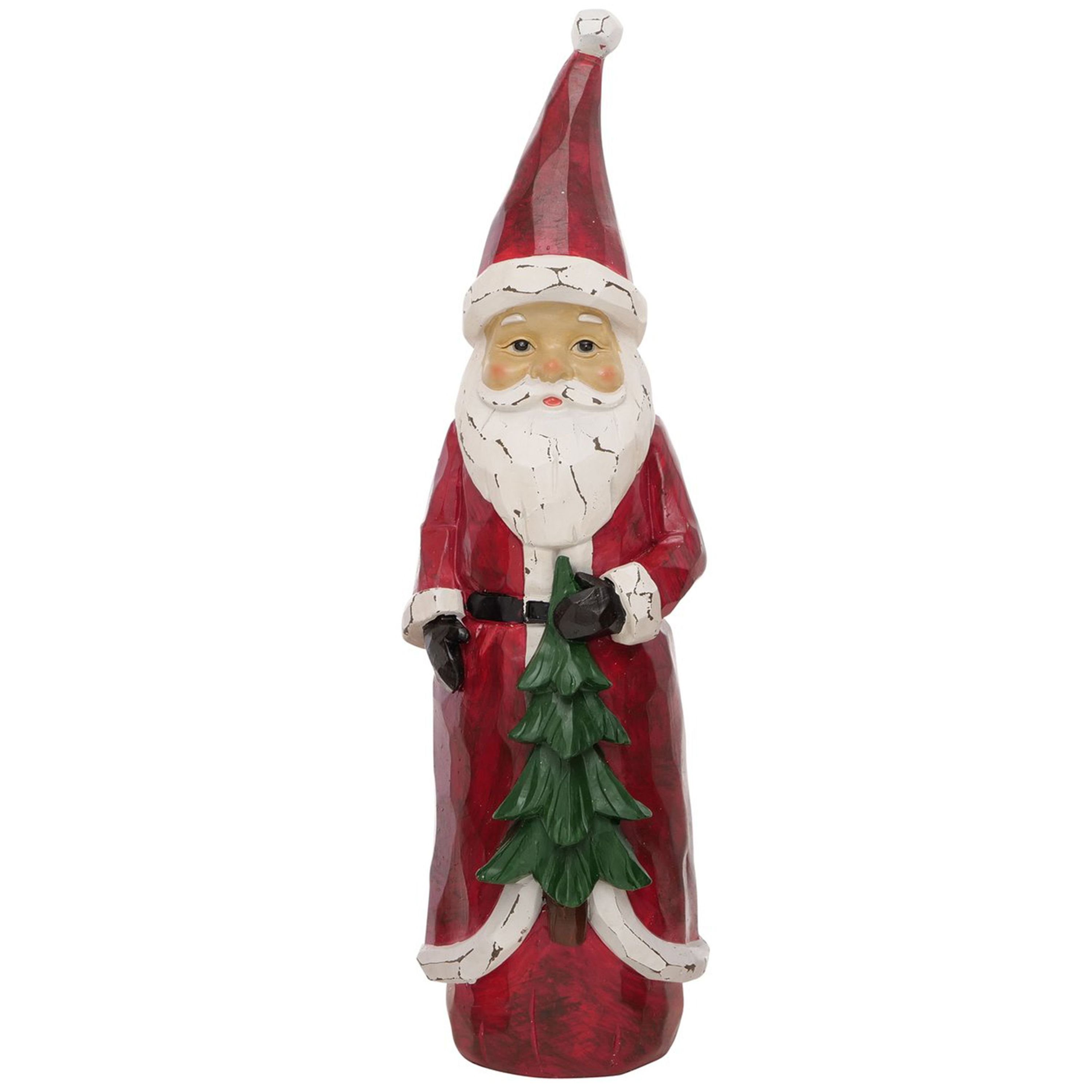 MamboCat Dekofigur B. Deko-Figur Pedros Weihnachtsmann mit Tannenbaum, H 40,00 cm