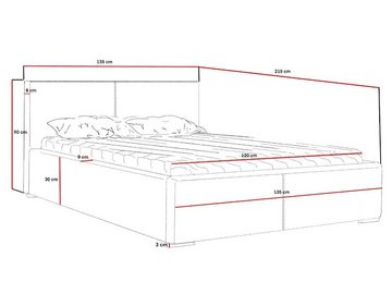 MARPUR Polsterbett Basic (Polsterbett mit Bettkasten und Kopfteil, Lattenrost, Füße, Anleitung)