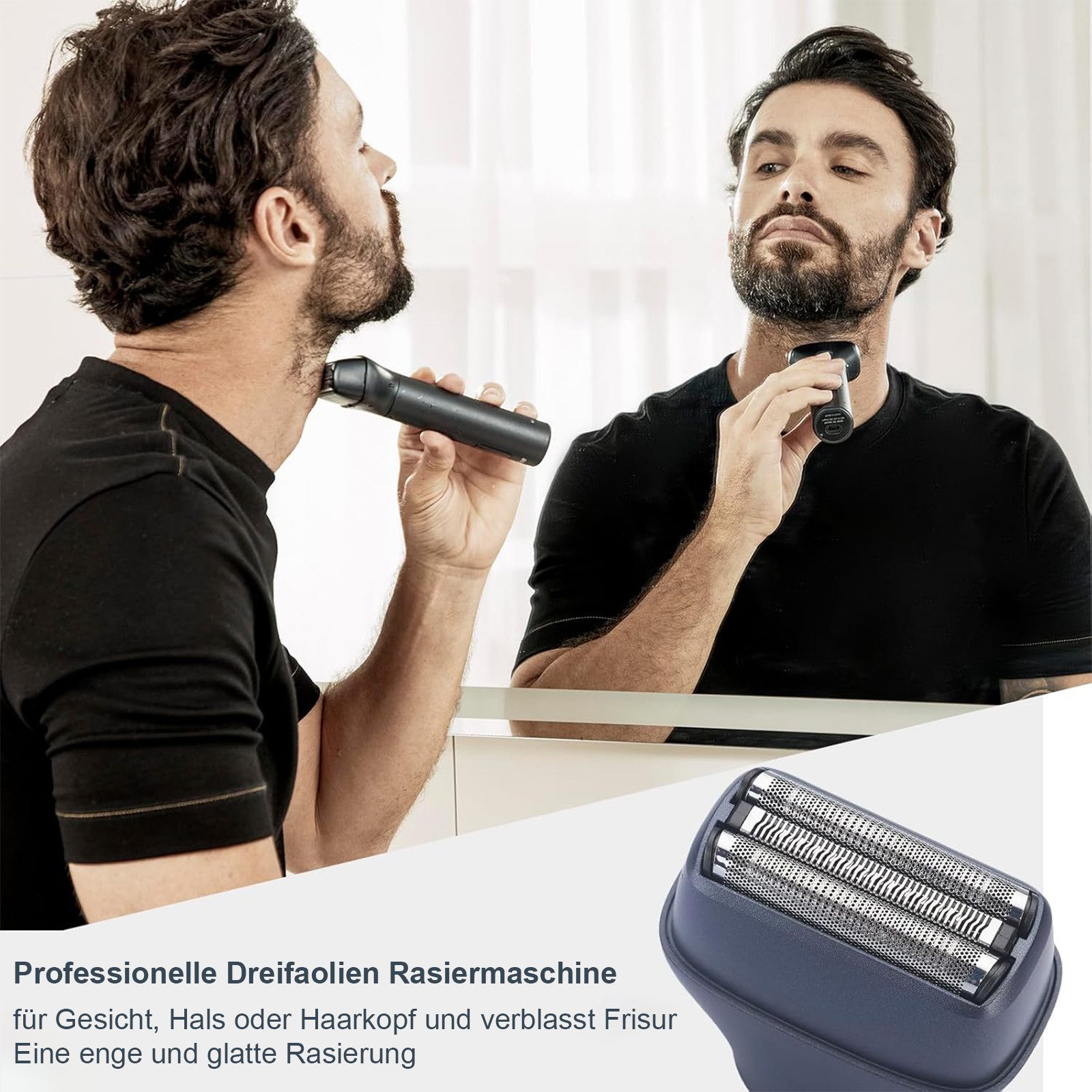 REDOM Haarschneider Haarschnitt-Set Haarschneidemaschine Barttrimmer Nasenhaartrimmer, mit USB-ladbar LED-Anzeige Wasserdicht IPX6 Edelstahlklingen, Haarschnitt-Pflegeset Män Geschenke