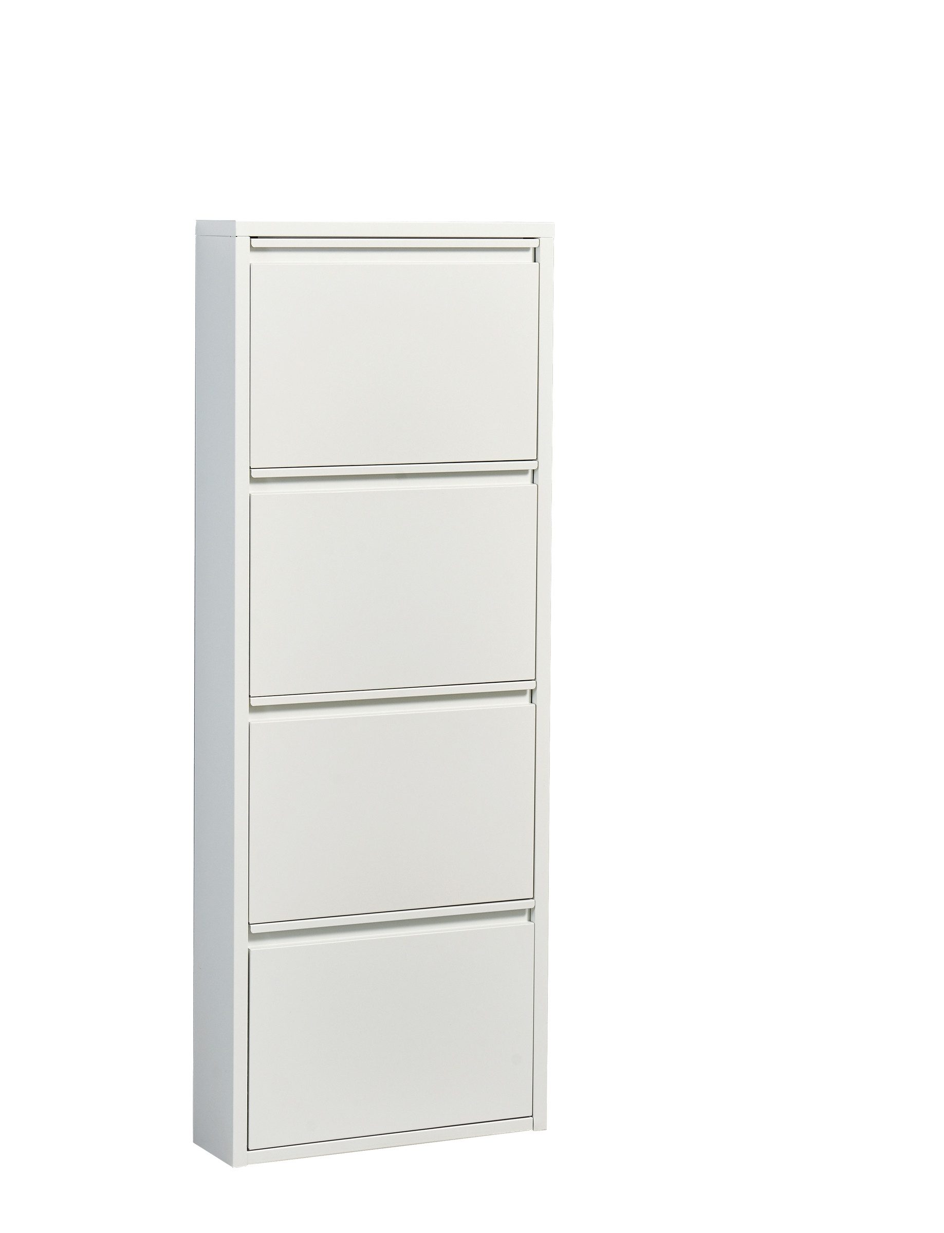 PREISBRECHER Schuhkipper Bert, 4 Klappen, 8 paar Schuhe, weiß, Metall - 51x günstig online kaufen