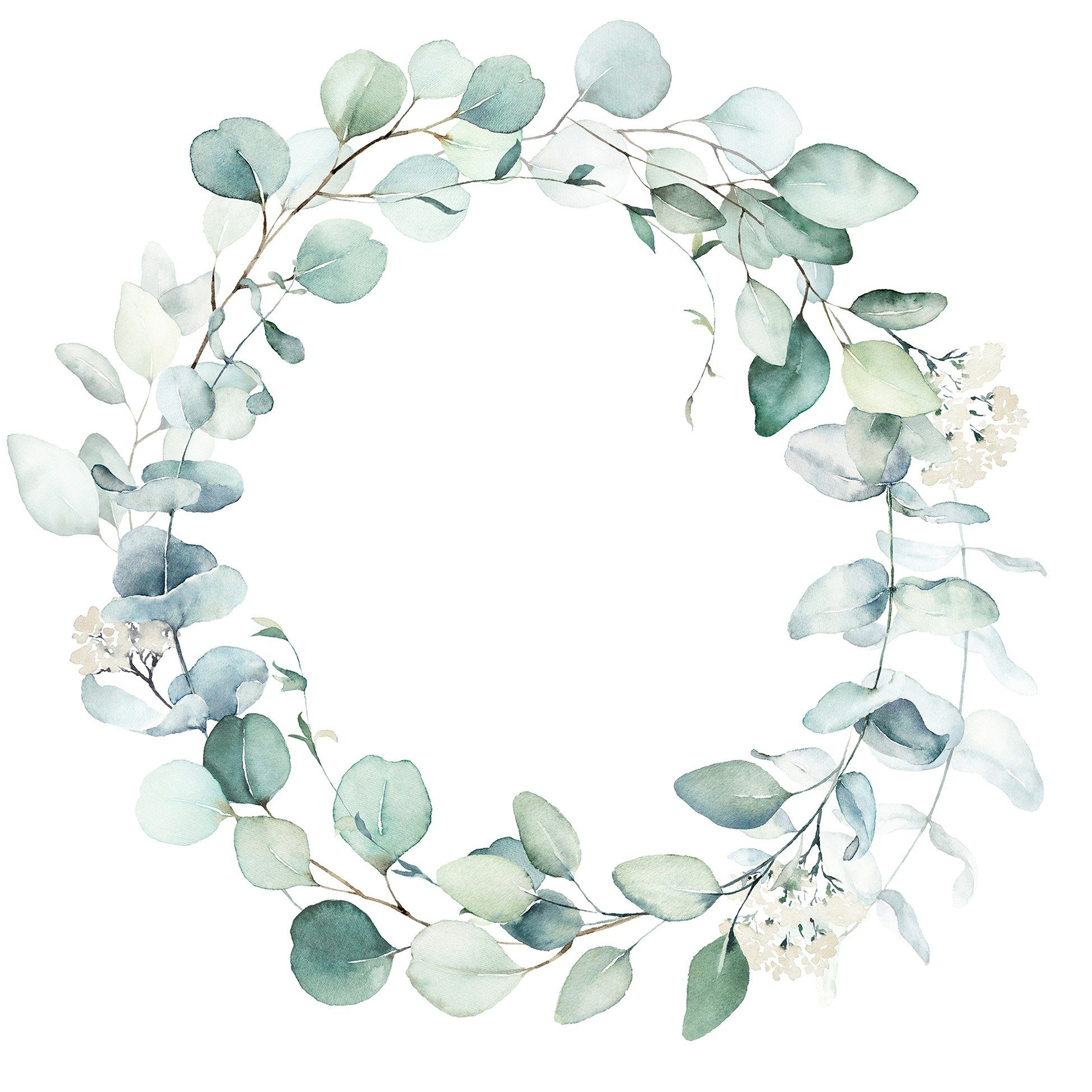 Fasana Papierserviette 20 Servietten Branch wreath 33x33cm, (20 St)