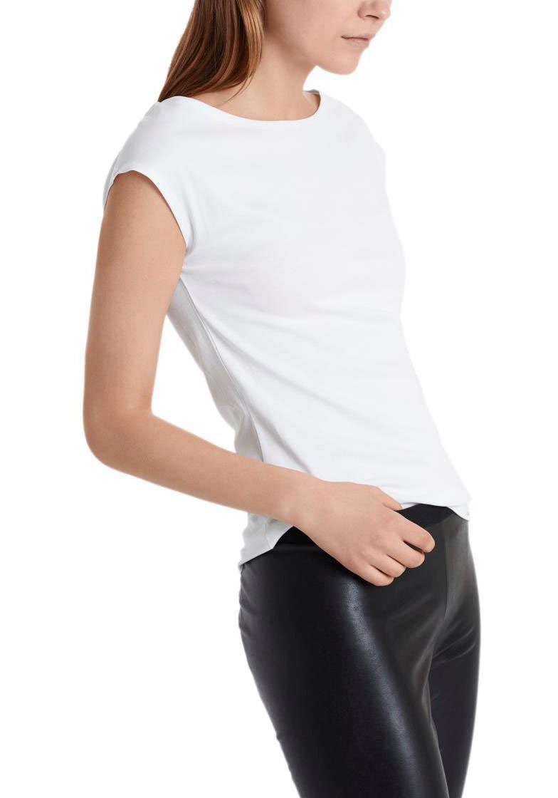 Marc Cain T-Shirt "Collection Essential" Premium Damenmode Basic-Shirt mit weitem Ausschnitt
