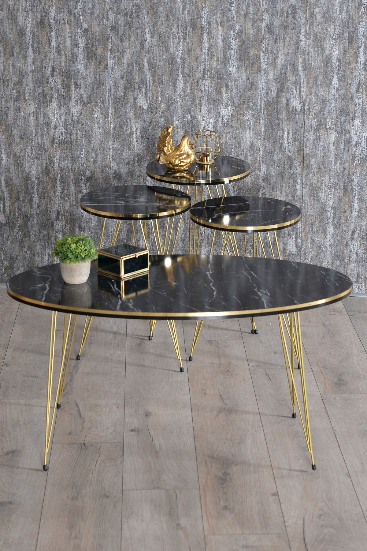 en.casa Couchtisch (4-St., Set aus Couchtisch und 3 Beistelltischen), Set: Couchtisch + 3 Beistelltische 89322115