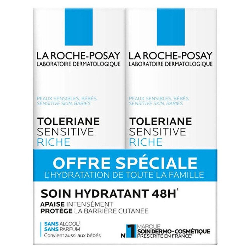 La Roche-Posay Gesichtspflege-Set Sensitive Riche Moisturizing Care Gesichtscreme-Set