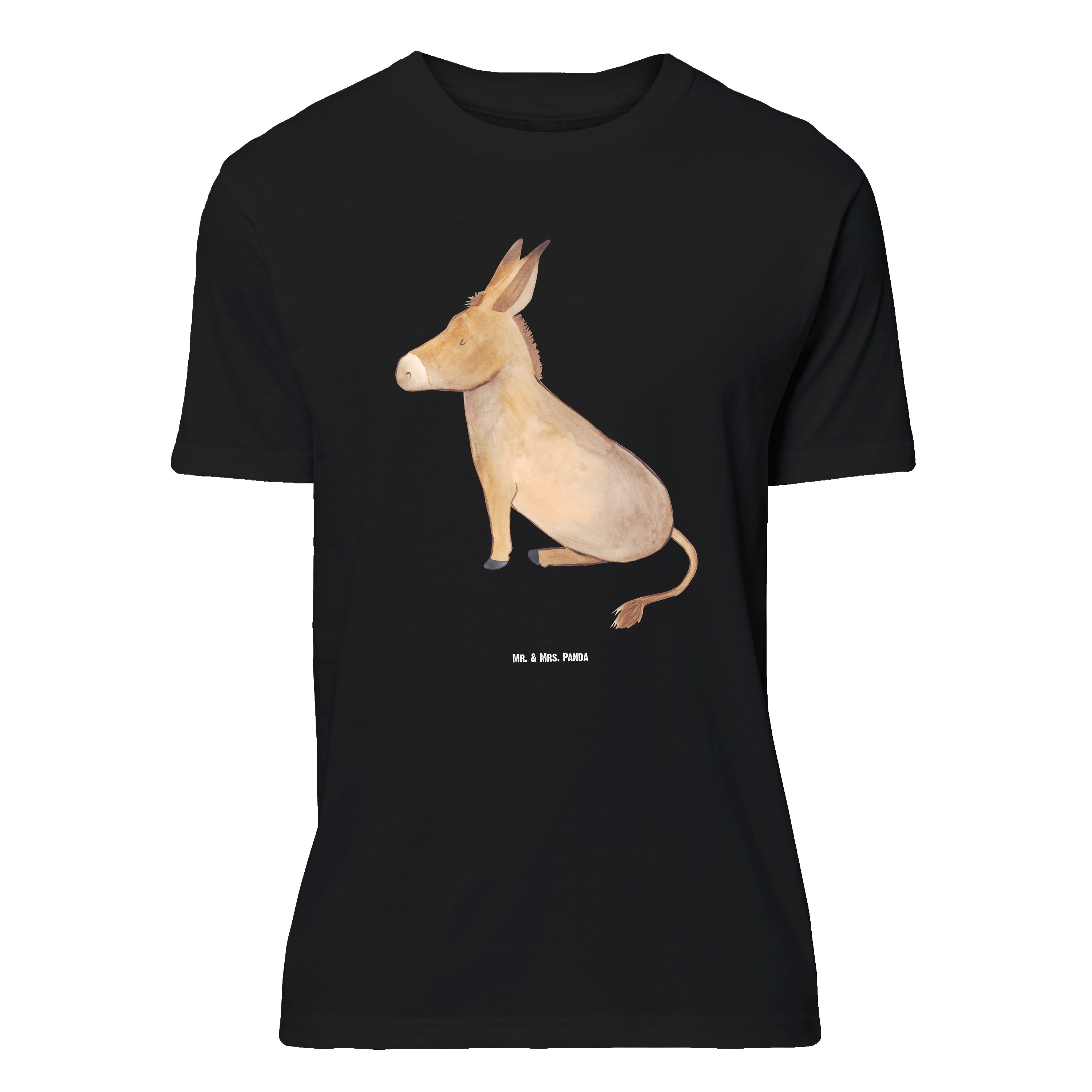 T-Shirt Esel, Größe XL T-Shirt, Schwarz, Zuversicht, T-Shirt, mit Spruch, Zie