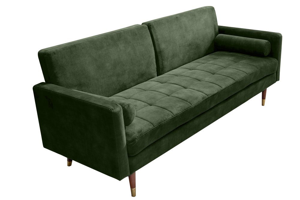riess-ambiente Schlafsofa COUTURE 196cm grün Einzelartikel Wohnzimmer 1 · · Bettfunktion Teile, braun, Microvelours 