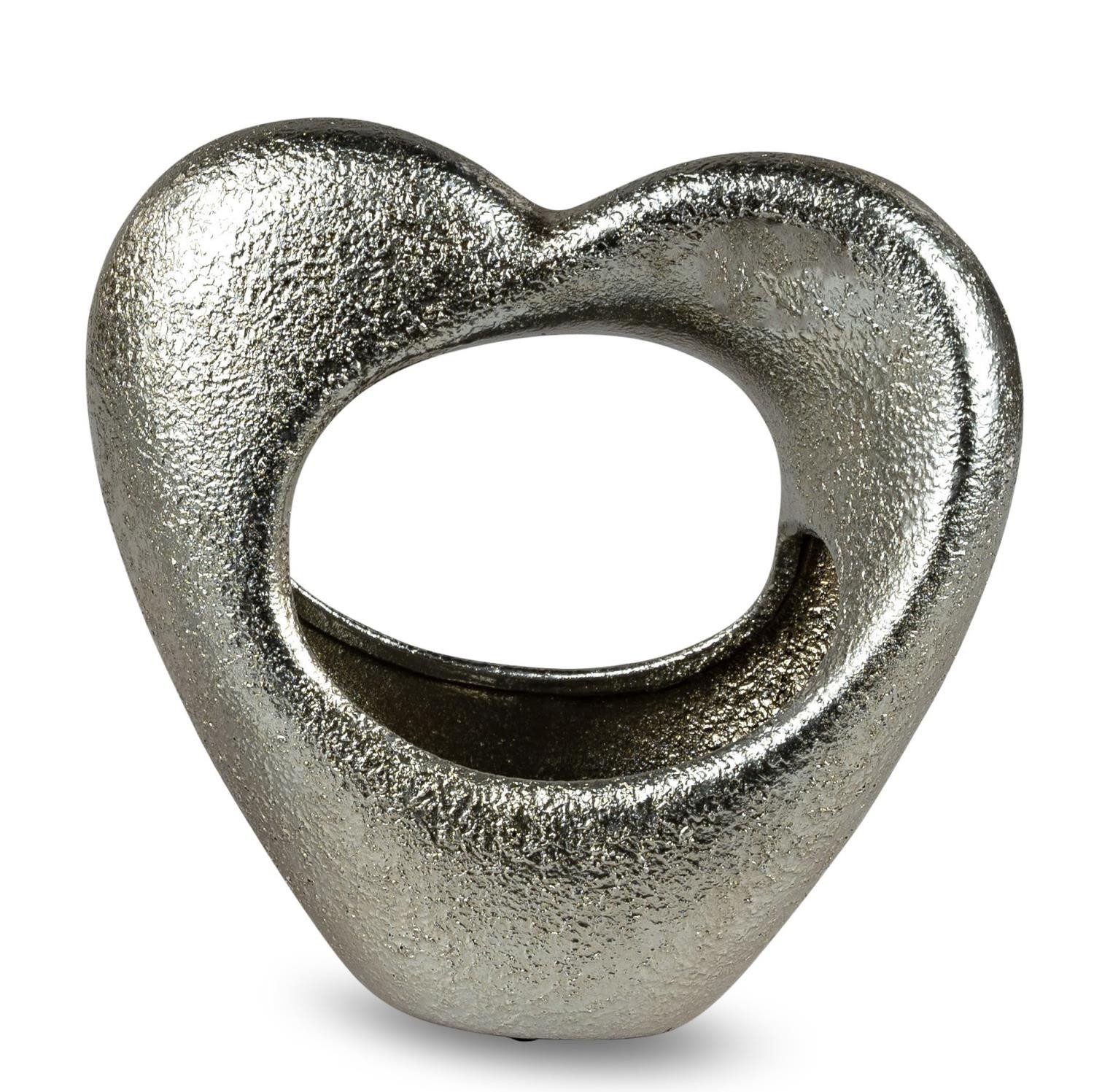 formano Dekovase Mattsilber, Farbe: Silber, Motiv: Herz günstig online kaufen