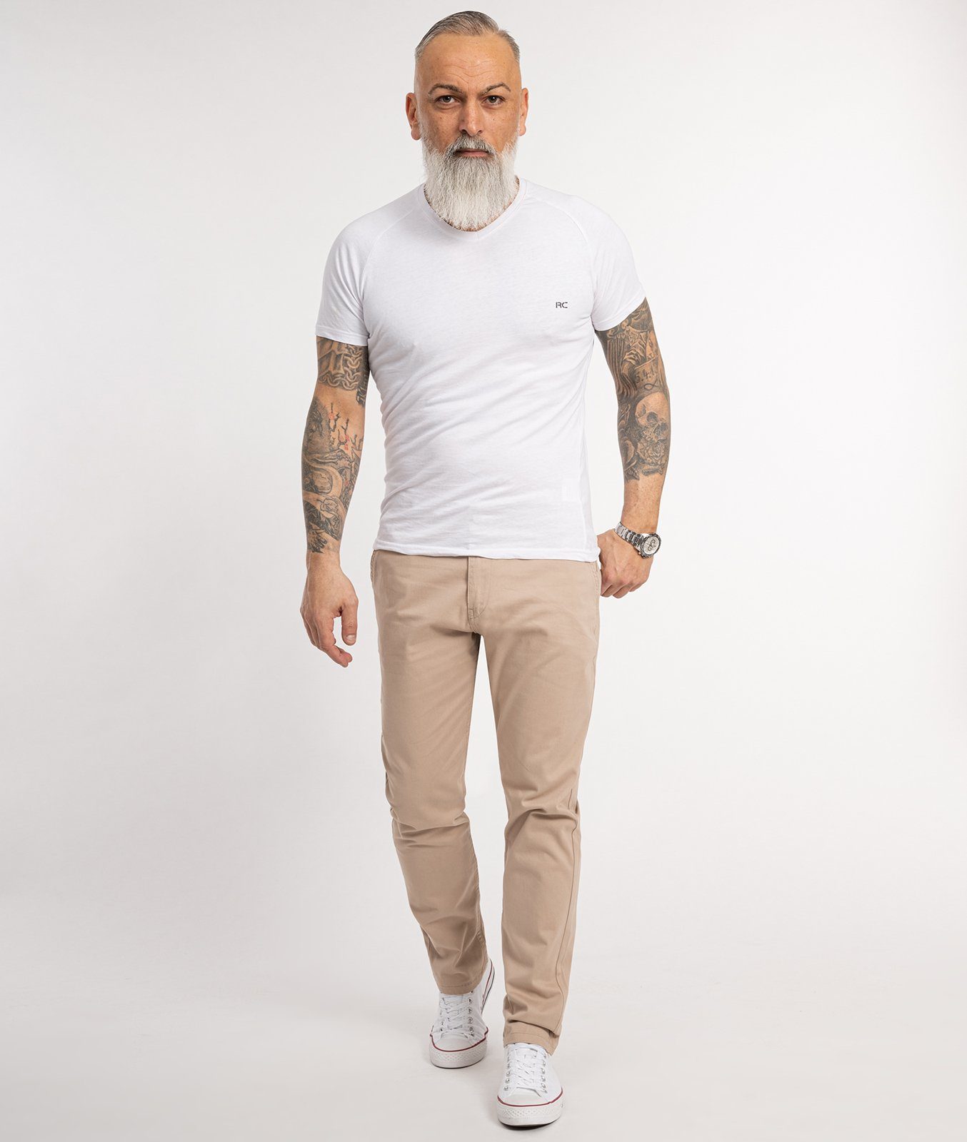 Indumentum Chinohose Herren Regular Fit Chinohose IR-506 auch in Größen Größen erhältlich, mit elastischem Bund