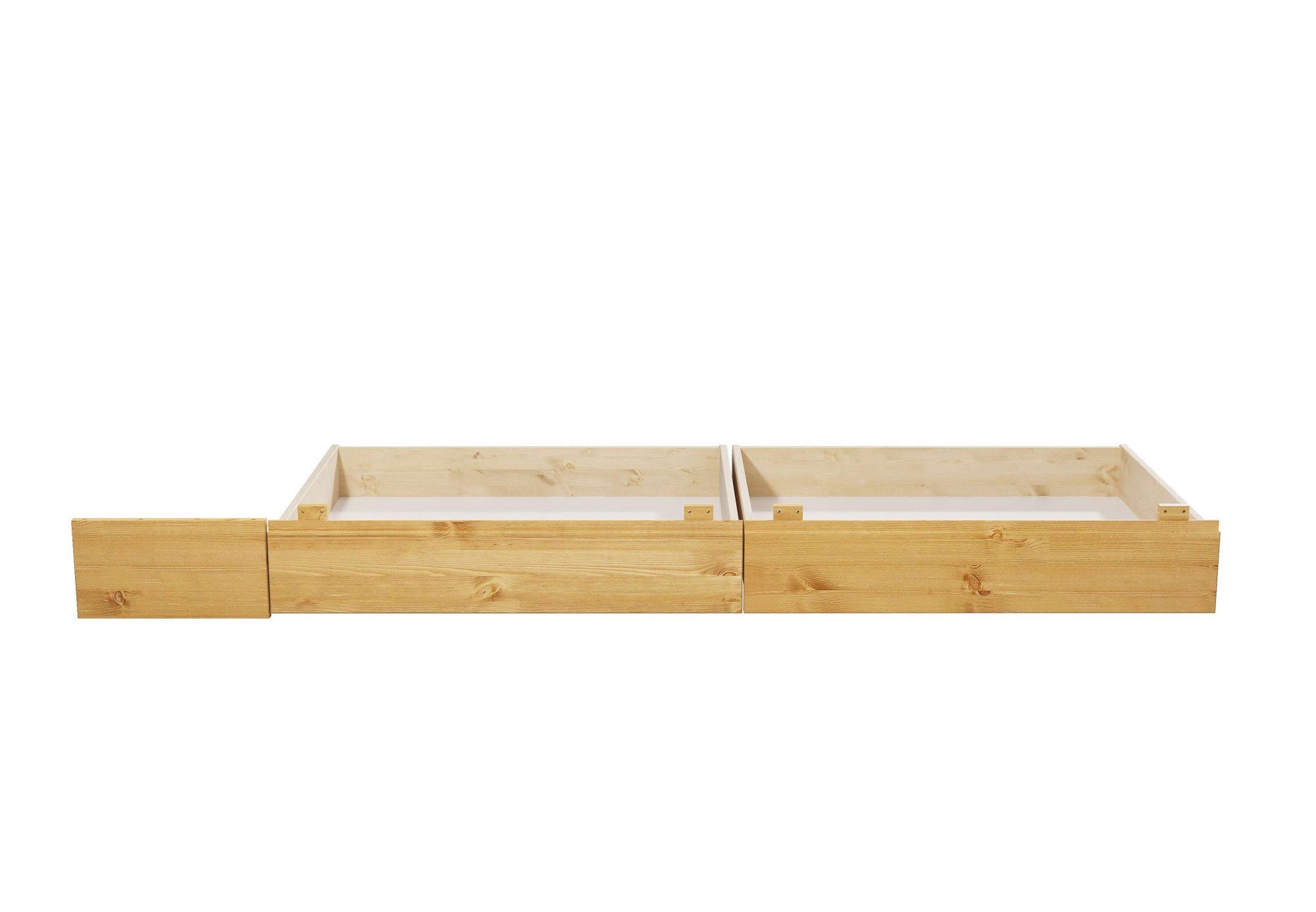 OTTO home Bettschubkasten Luven (2 St), aus massiver Kiefer, 2 Stück, passen perfekt unter das Bett Luven