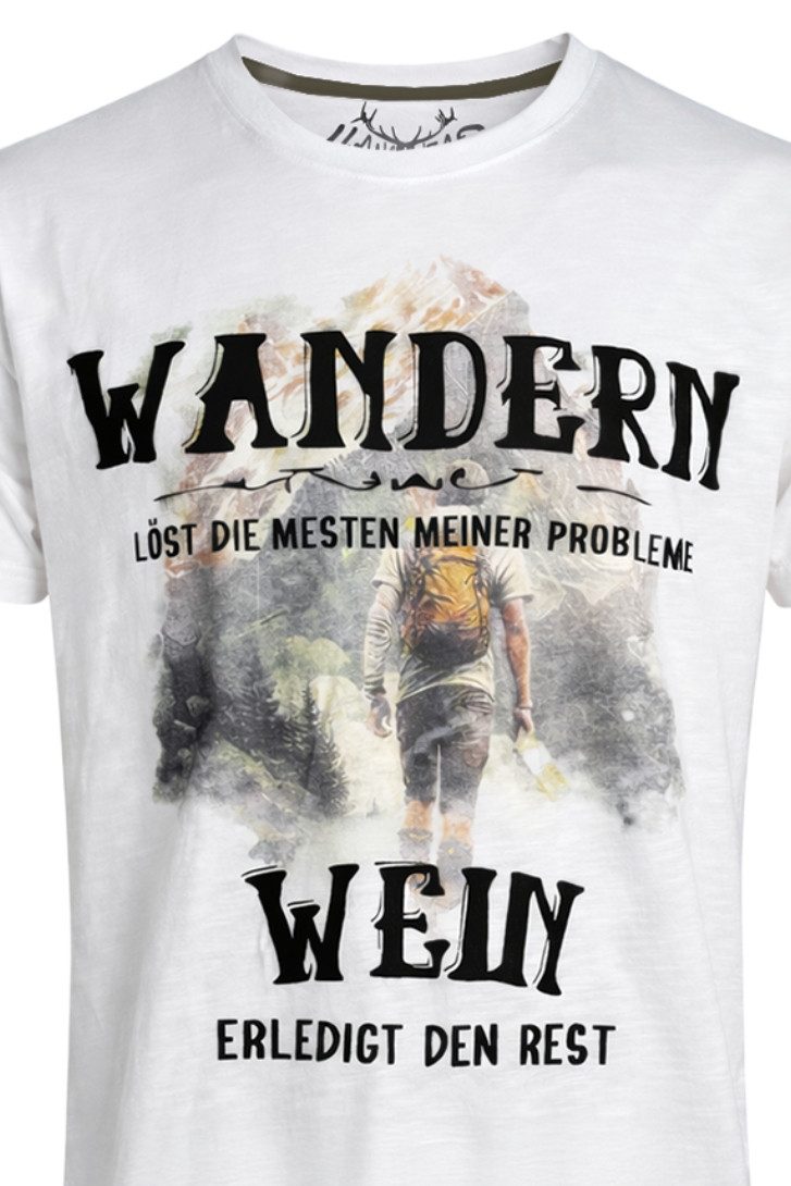 Hangowear Trachtenshirt Trachtenshirt Herren - BORIS - weiß