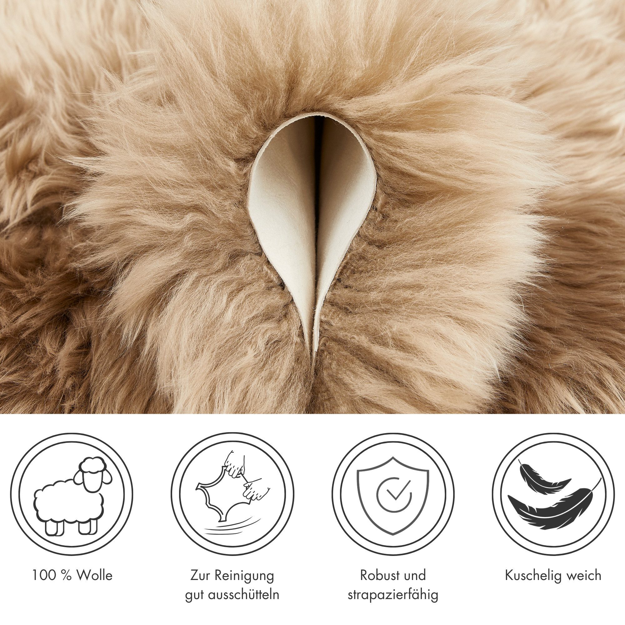 LUXOR living Fellteppich Schaffell Namika, fellförmig, Höhe: 50 mm, echtes Lammfell, weich & flauschig, große Farbauswahl, in 2 Größen – Bild 4 von 5