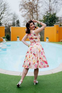 Hearts & Roses London A-Linien-Kleid Annie Floral Swing Dress Rockabella Vintage Retro