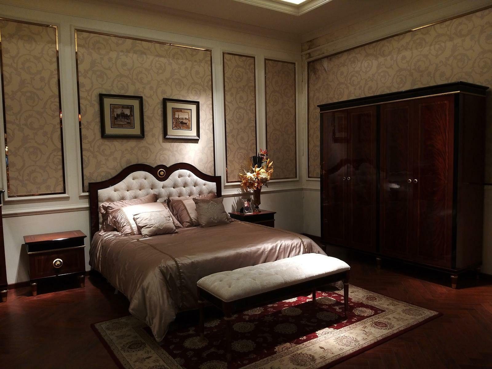 JVmoebel Bett, Doppelbett Luxur Barock Ehebett Betten Luxus Rokoko Bett Design