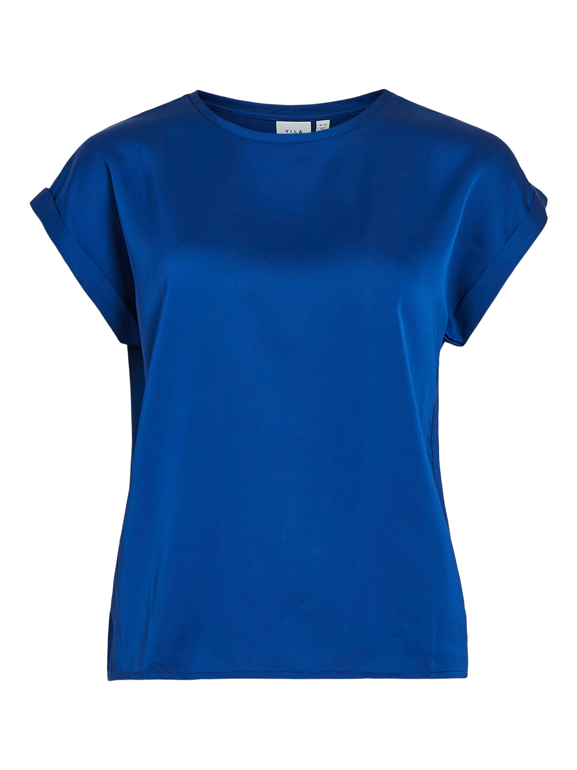 Kurzarmshirt VIELLETTE S/S SATIN TOP - NOOS