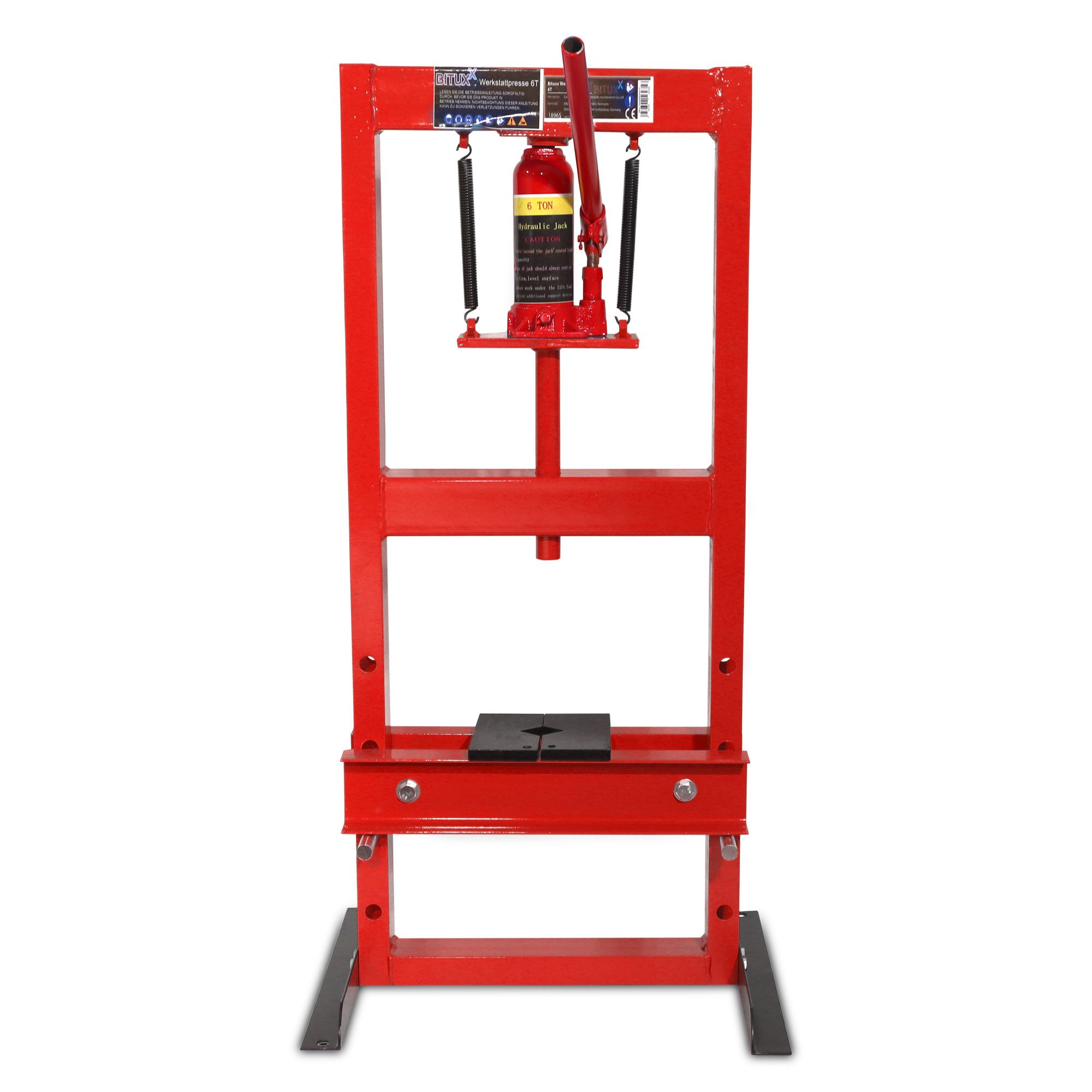 Bituxx Werkstattpresse 6T Rot, MS-19523