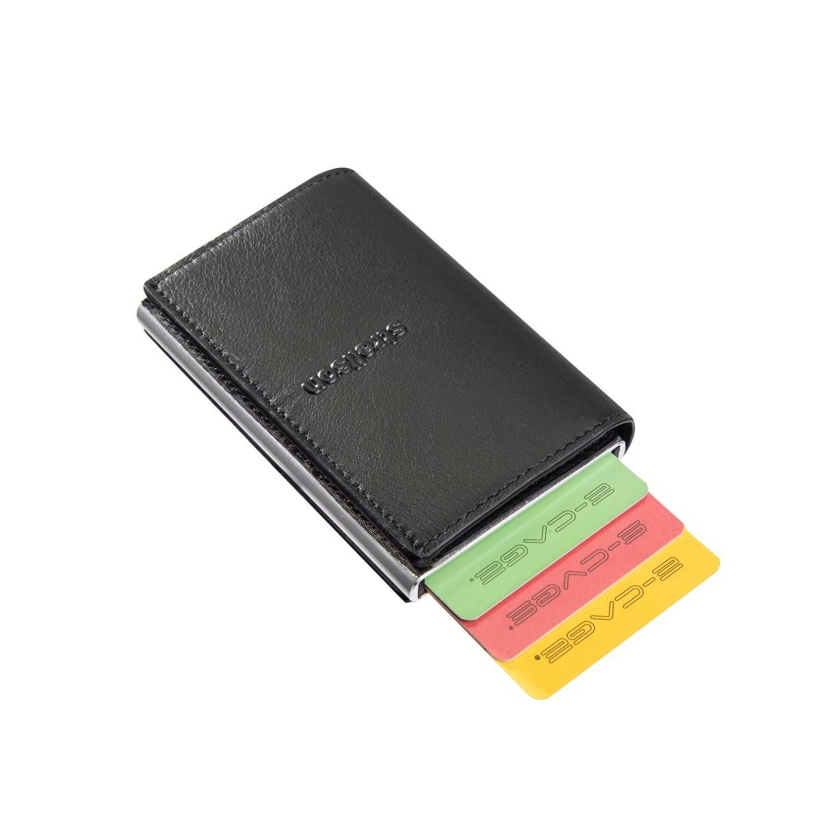 Strellson Geldbörse Carter C-One E-Cage sv8o Herren Geldbörsen/Kartenetui Leder Hochformat (1 Stück, 1-tlg., B/H/T)ca. 7/10/1 cm), RFID-Schutz