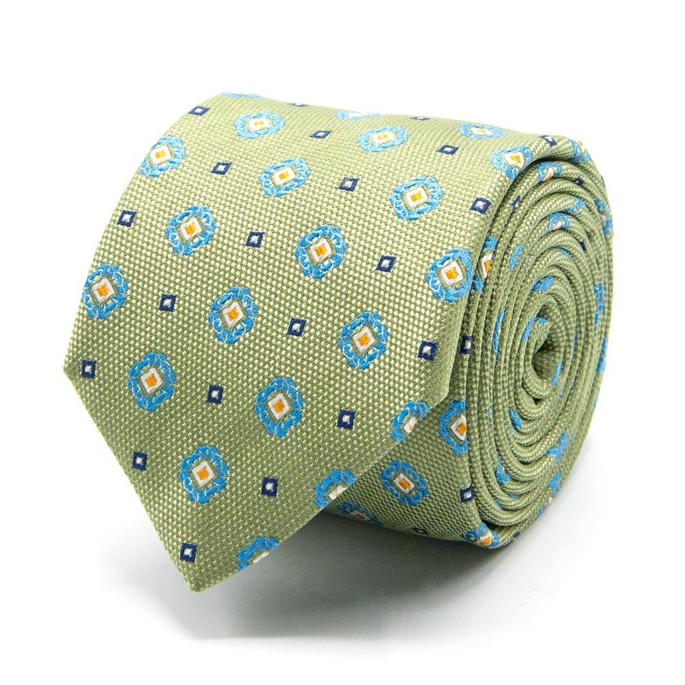 BGENTS Krawatte Seiden-Jacquard Krawatte mit geometrischem Muster Breit (8cm) Mintgrün